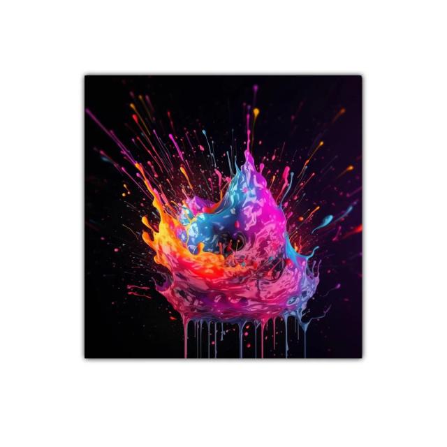 Explosion de colores vibrantes y formas dinámicas