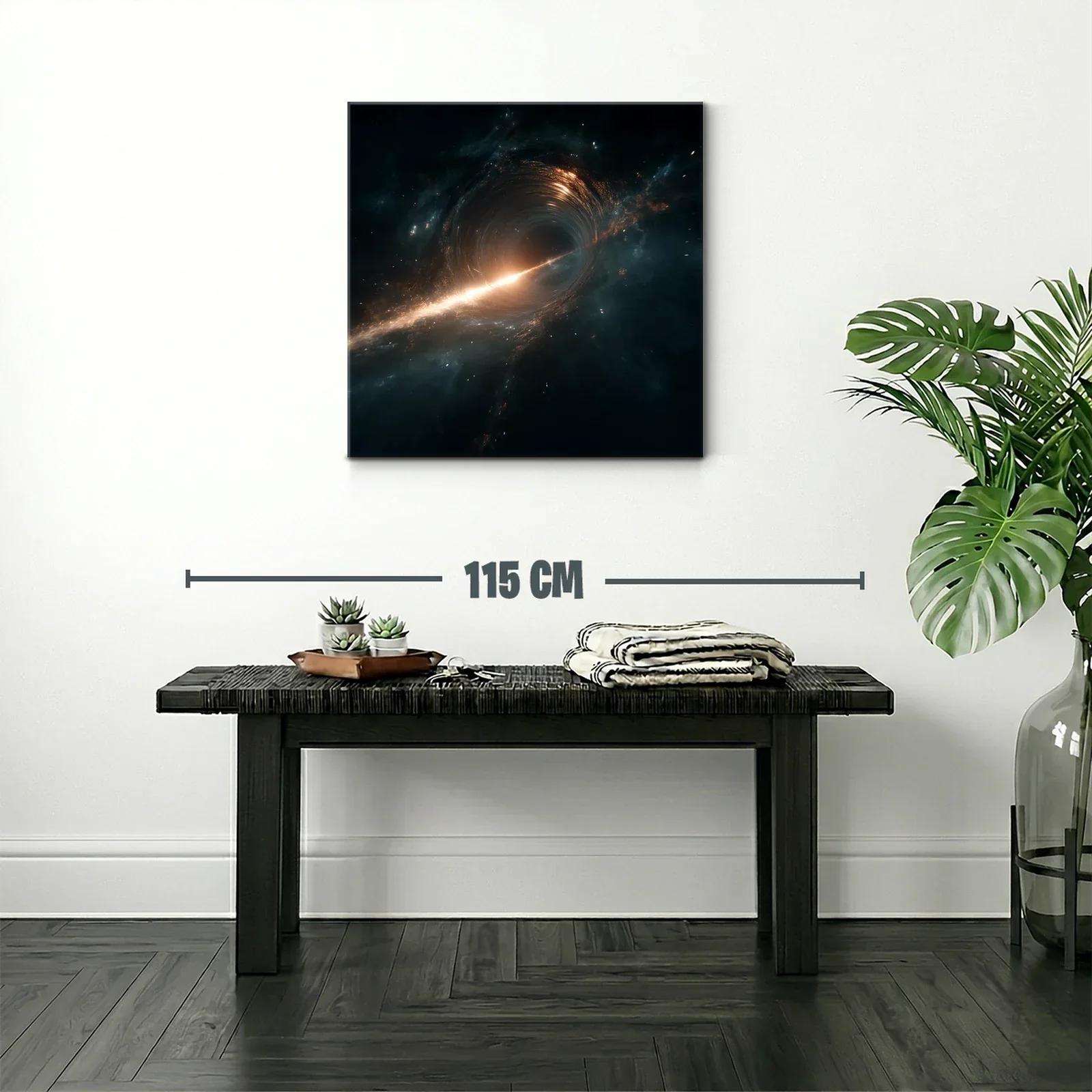 Cuadro Espacial con Agujero Negro y Luz Radiante — miniatura 2