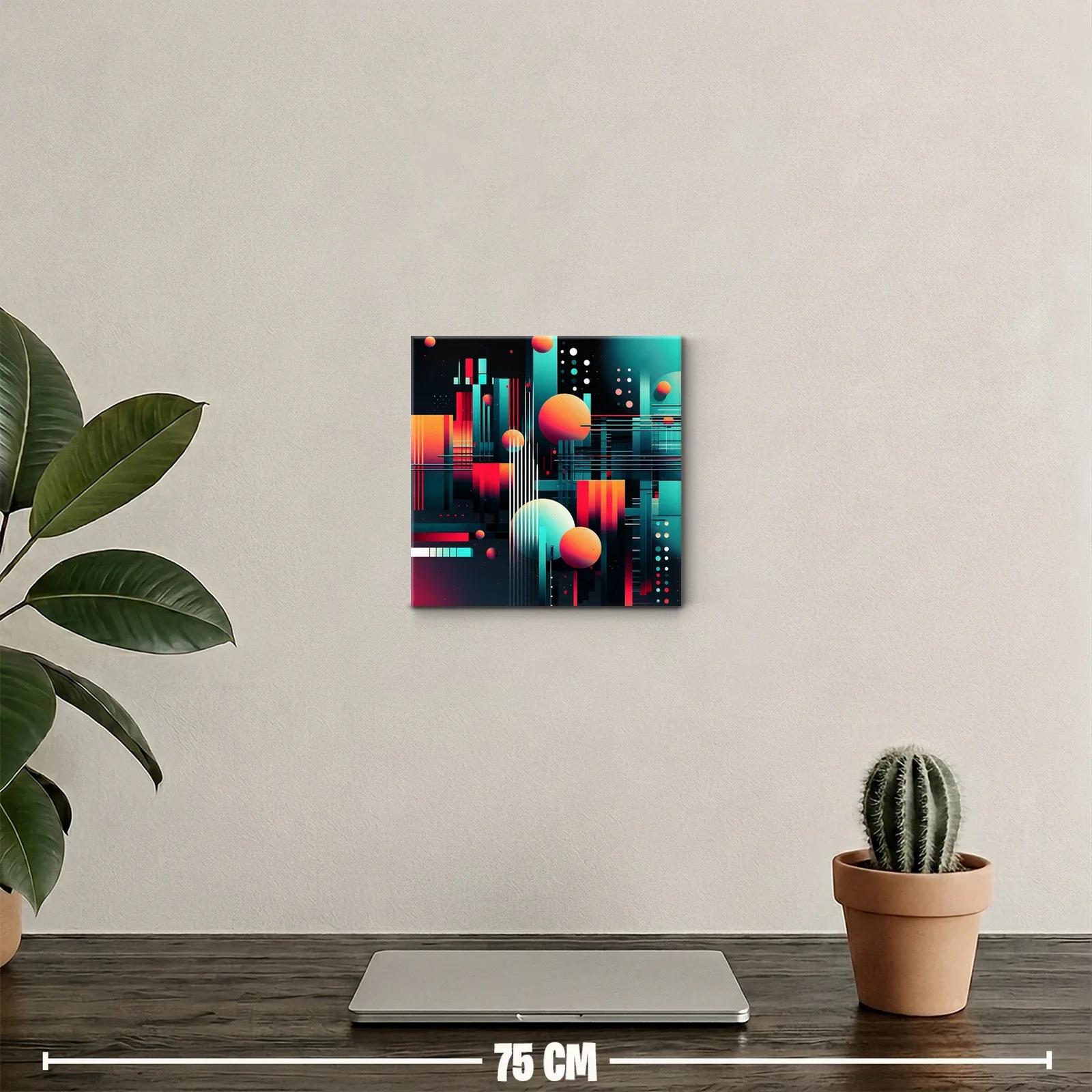 Composición abstracta con formas geométricas y vibrantes colores — miniatura 2
