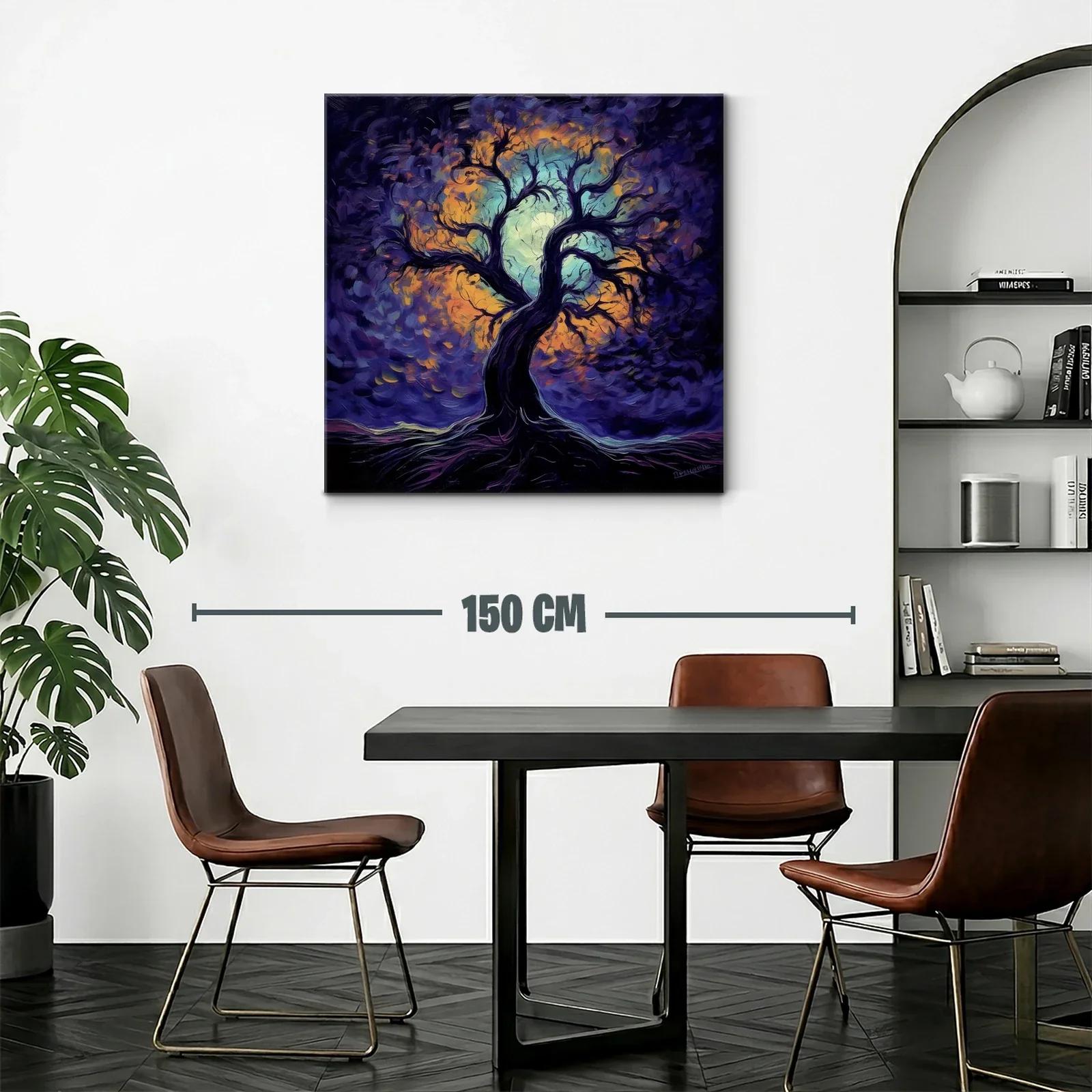 Árbol místico bajo la luz de luna vibrante — miniatura 2