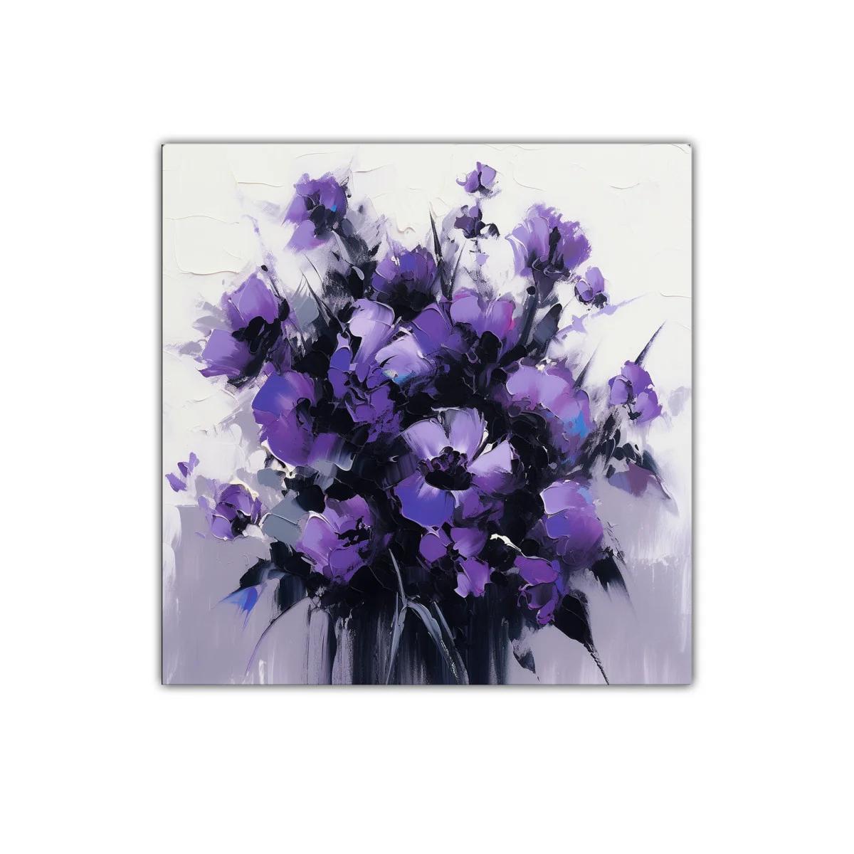 Elegante ramo abstracto de flores violetas para decorar — imagen principal