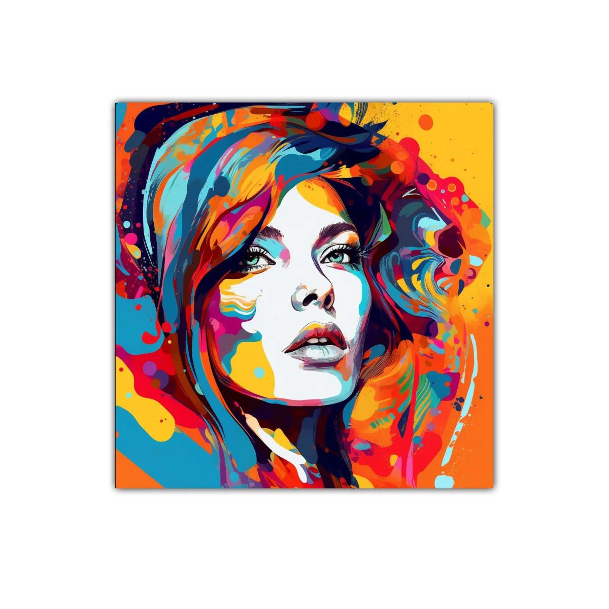 Retrato colorido con explosión de tonos vibrantes y estilo moderno — imagen principal