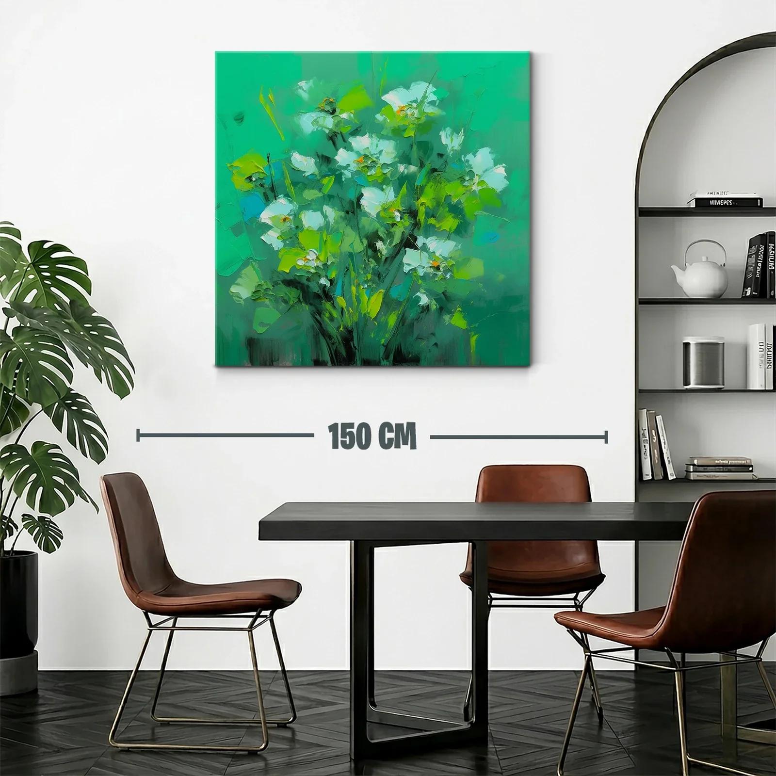 Composición floral en tonos verdes y blancos — miniatura 2