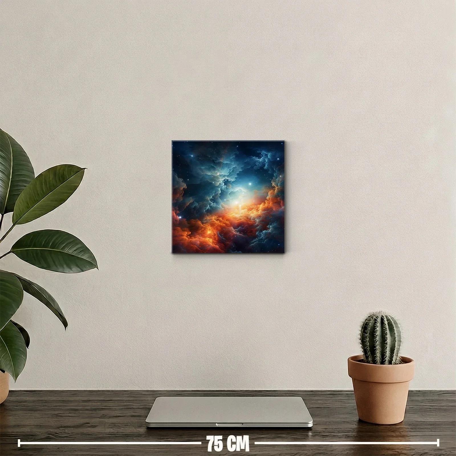 Cuadro decorativo con paisaje cósmico de nubes y estrellas — miniatura 2