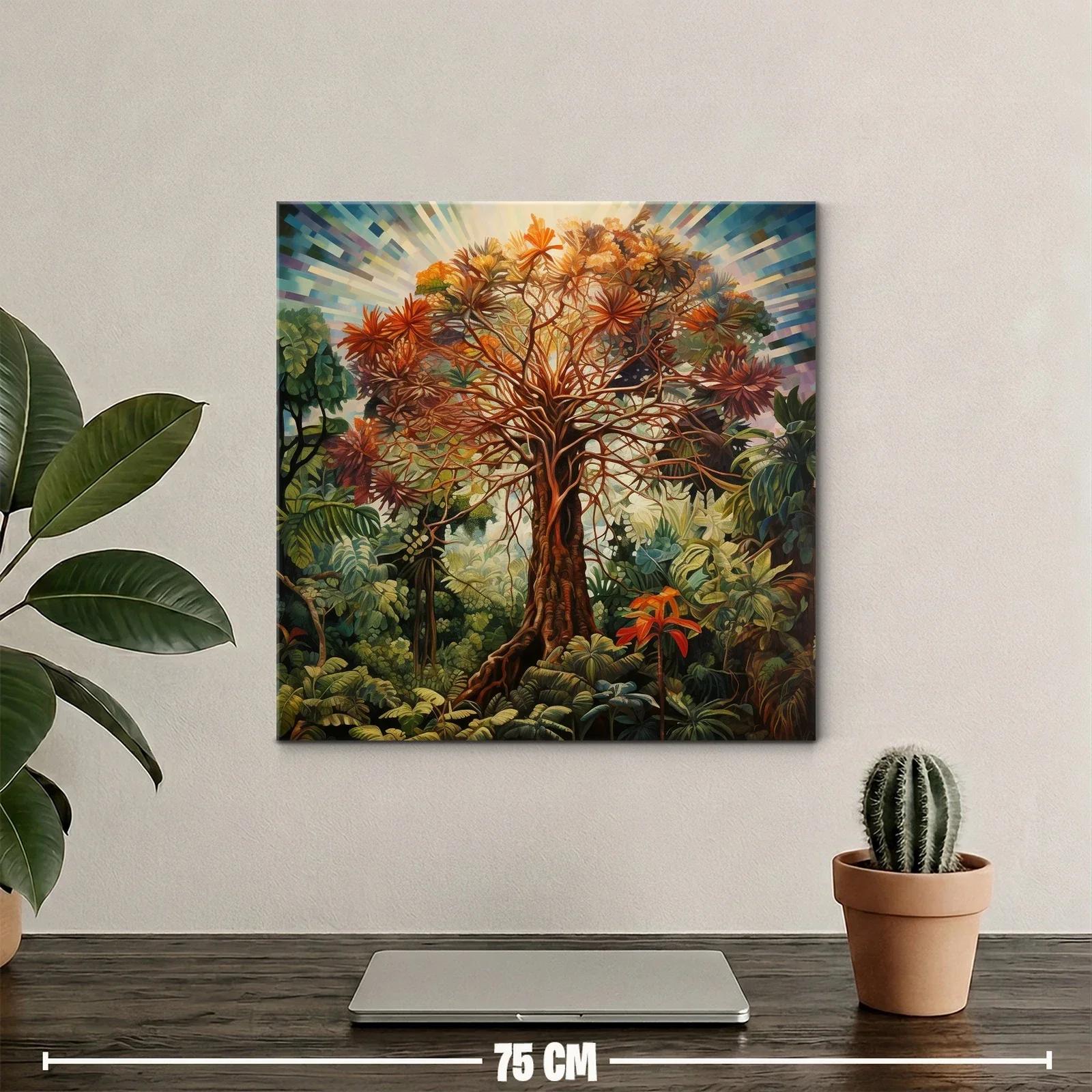 Árbol radiante en vibrante paisaje natural tropical — miniatura 2