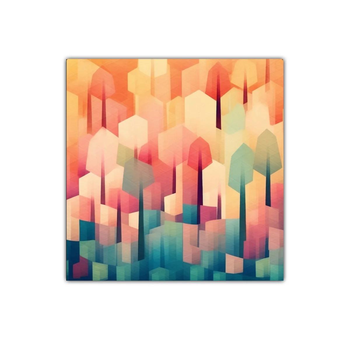Abstracto juego de luces con formas geométricas vibrantes