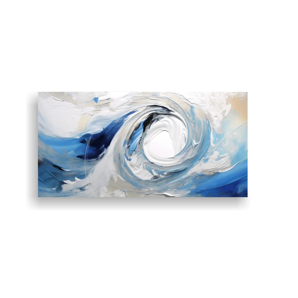 Cuadro ola en espiral con remolino y contraste oscuro — imagen principal