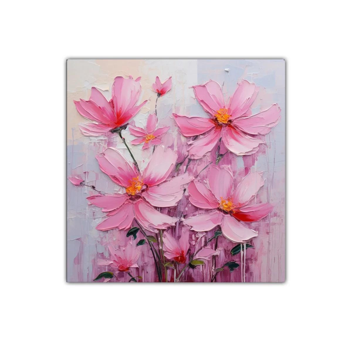 Cuadro decorativo con flores rosas llenas de vida y color