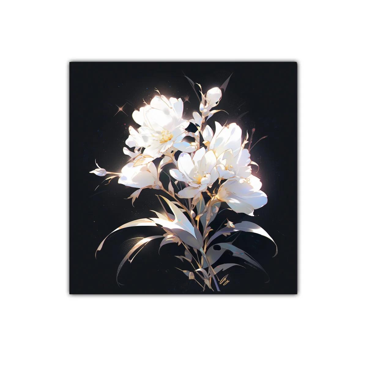 Elegancia de flores blancas sobre fondo oscuro — imagen principal