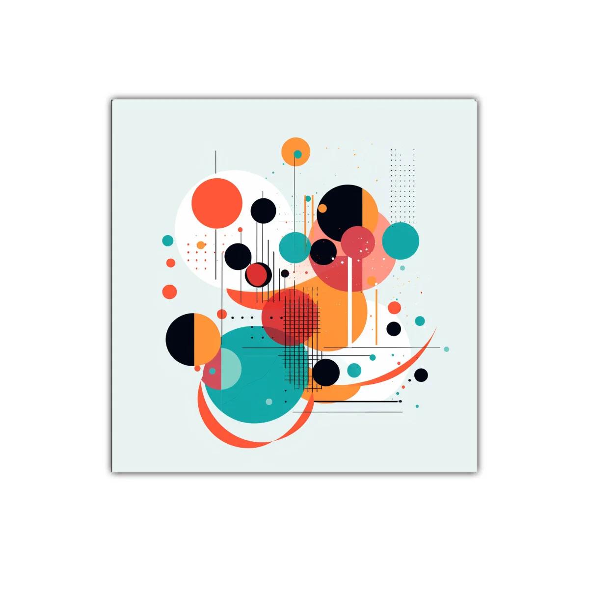 Composición Geométrica con Círculos en Colores Vibrantes — imagen principal