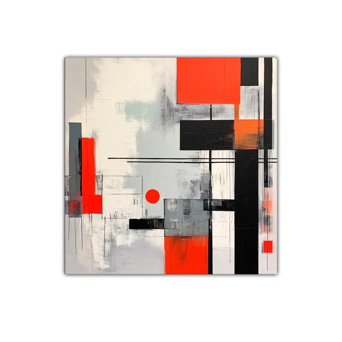 Composición abstracta con bloques y líneas geométricas intensas — imagen principal