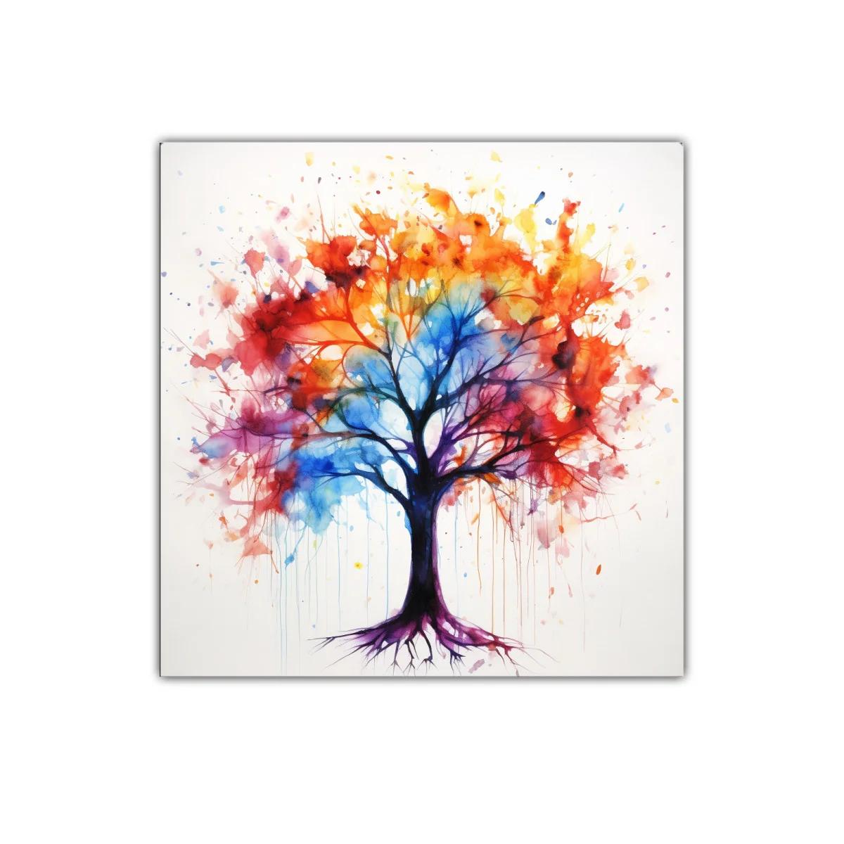 Árbol colorido con tonos vivos y energía natural — imagen principal