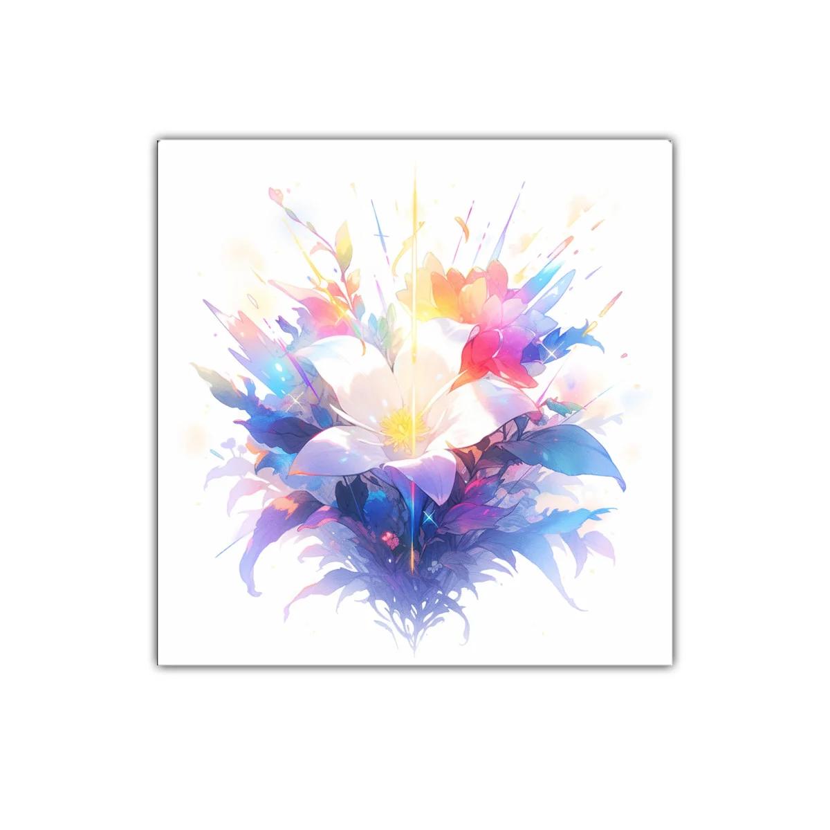 Flor luminosa con vibrantes tonos pastel y destellos mágicos — imagen principal