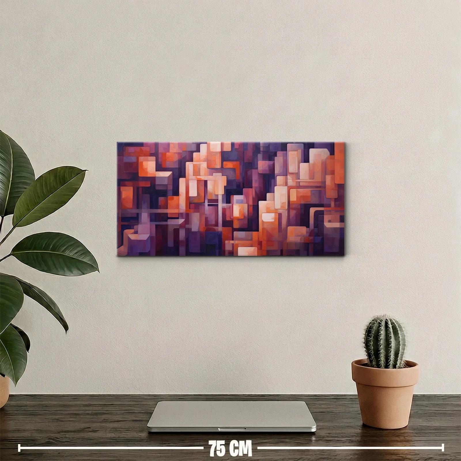 Cuadro abstracción geométrica en capas — miniatura 2