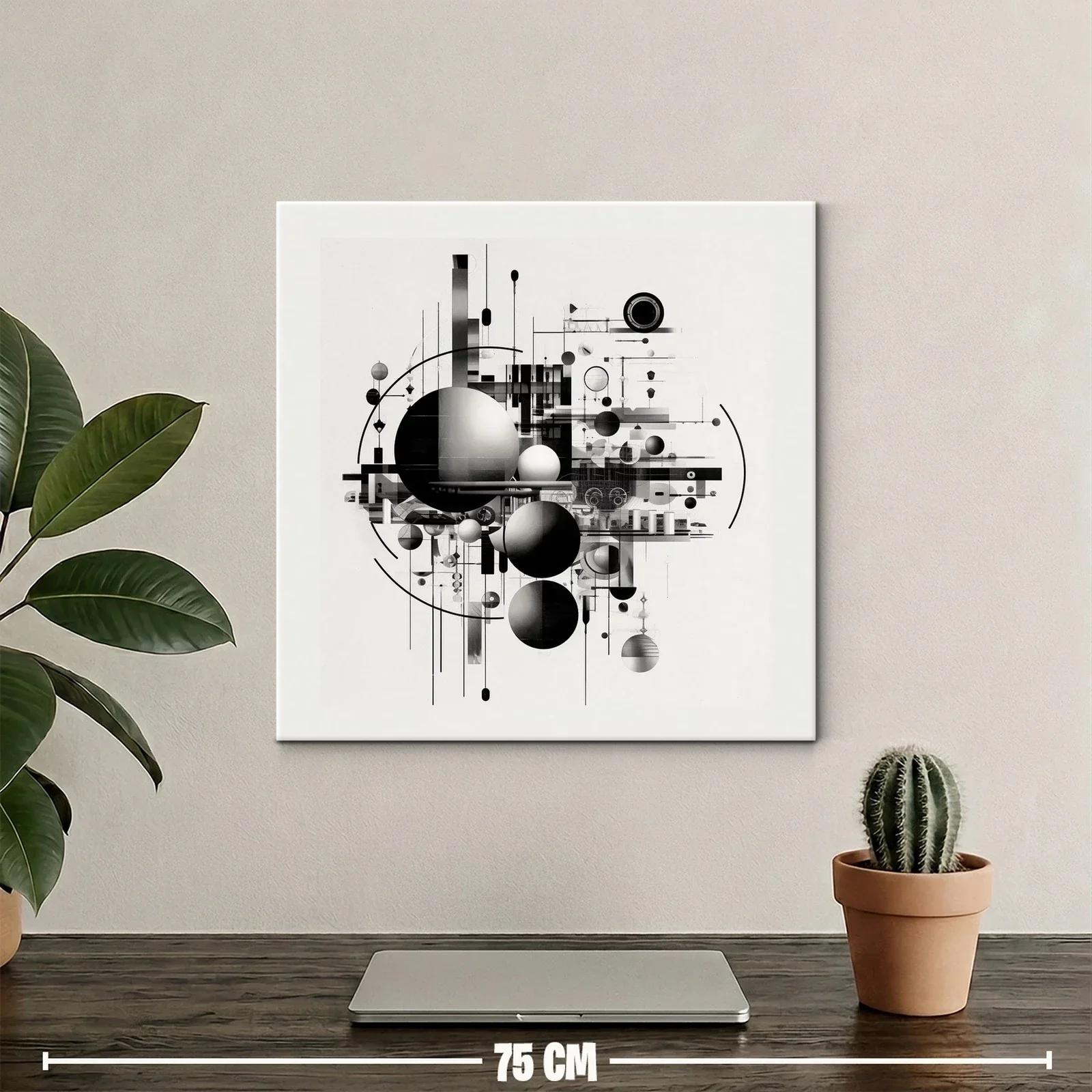 Composición abstracta en tonos grises y negros — miniatura 2
