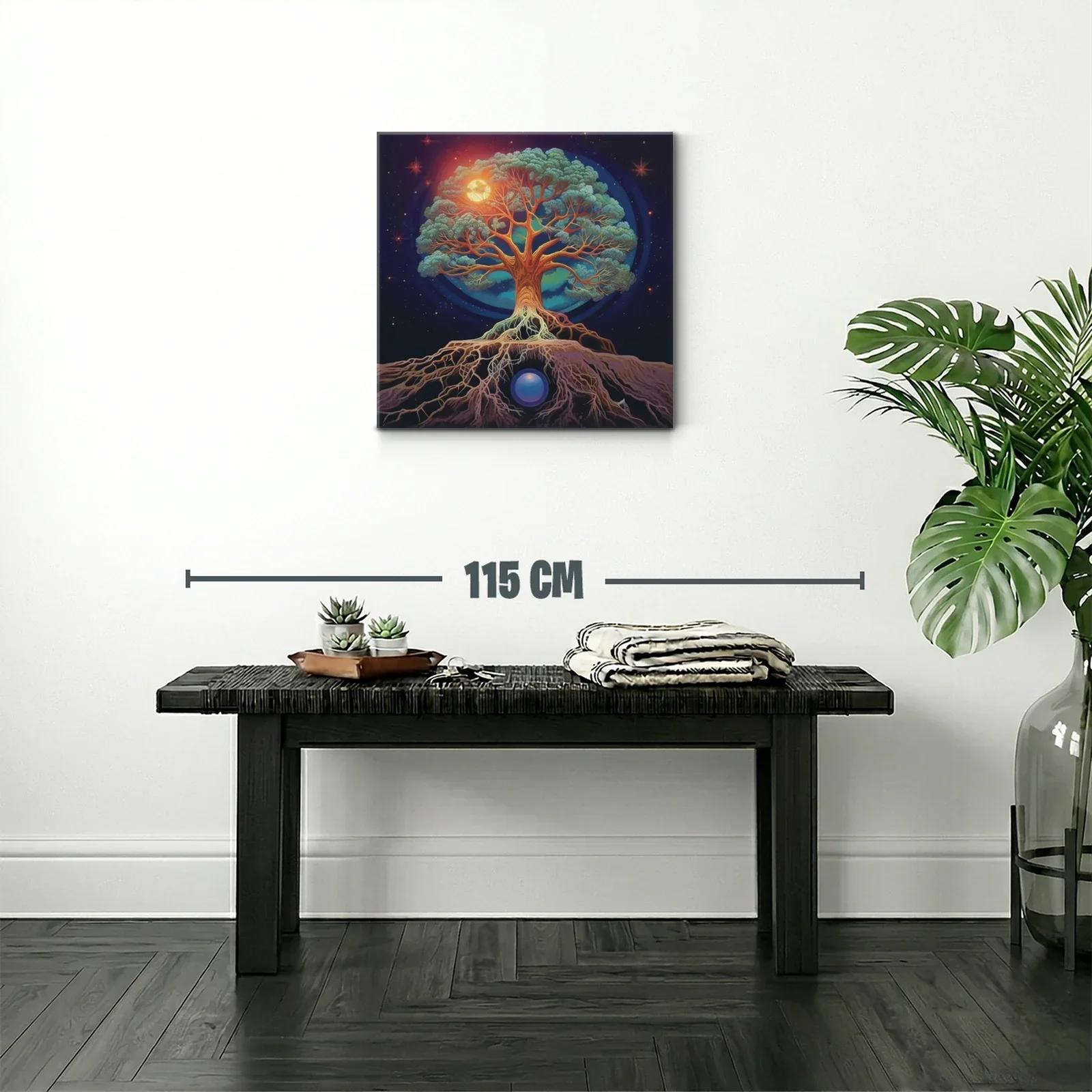 Árbol de la vida cósmico con raíces y energía lunar — miniatura 2