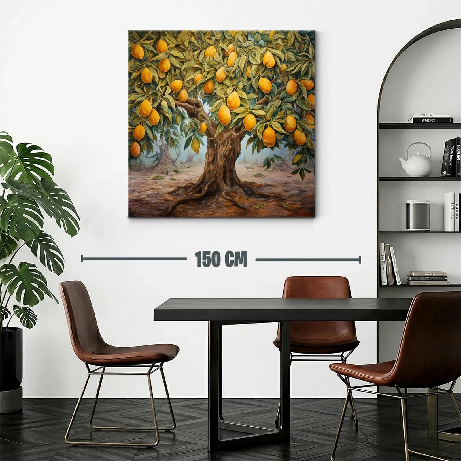 Árbol cargado de frutas vibrantes en paisaje sereno — miniatura 2