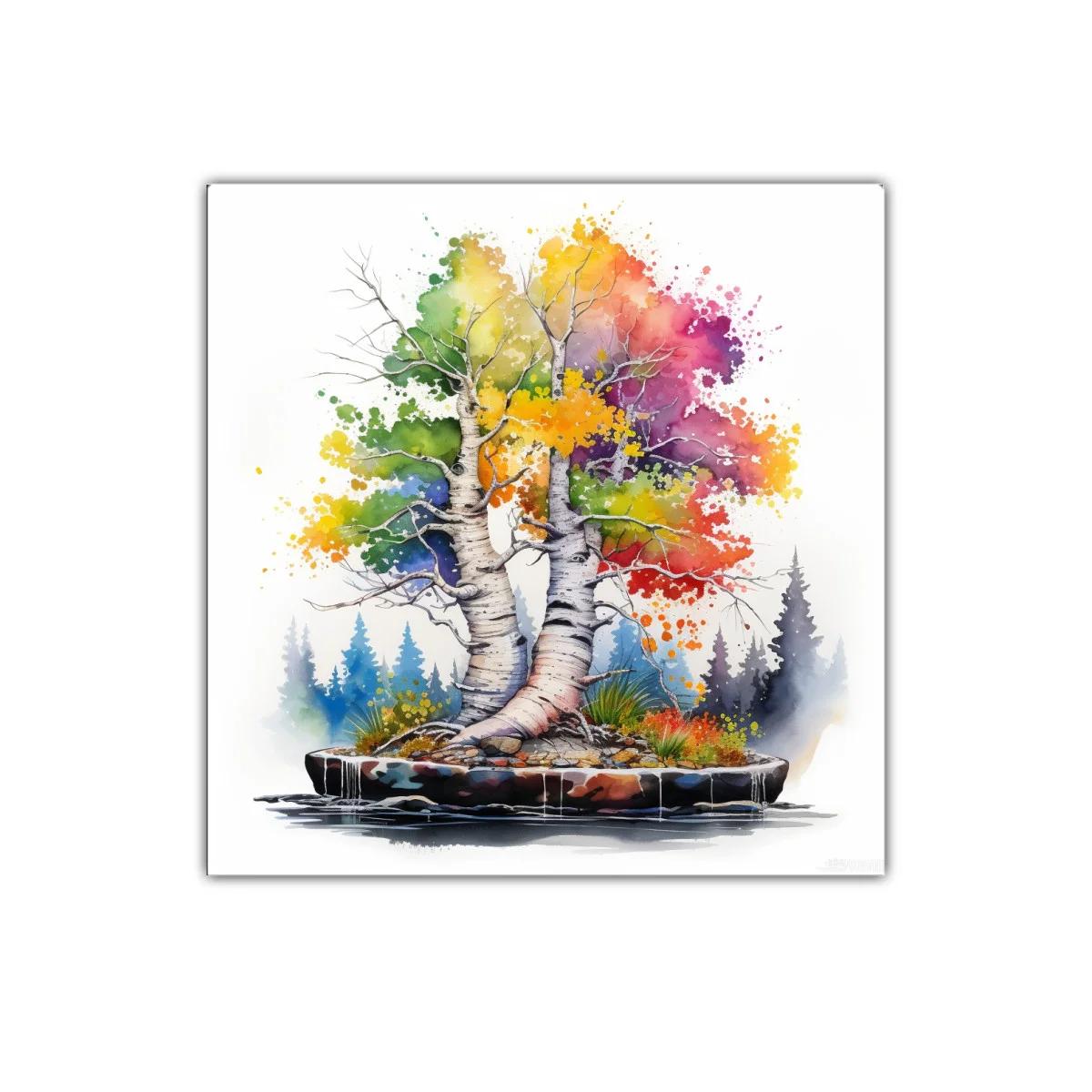 Árboles en explosión de color y naturaleza vibrante — imagen principal
