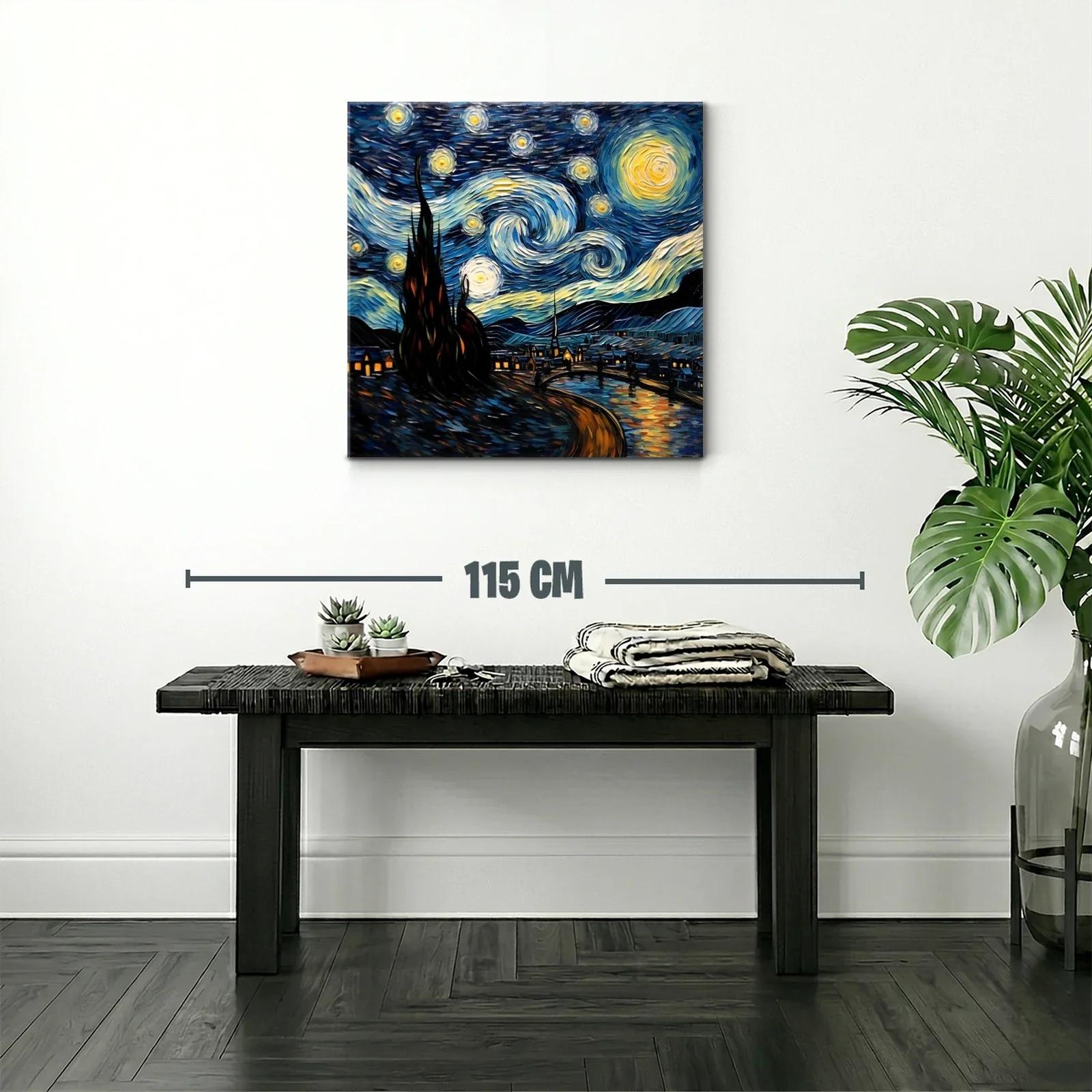 Cielo estrellado con vibrantes remolinos nocturnos — miniatura 2