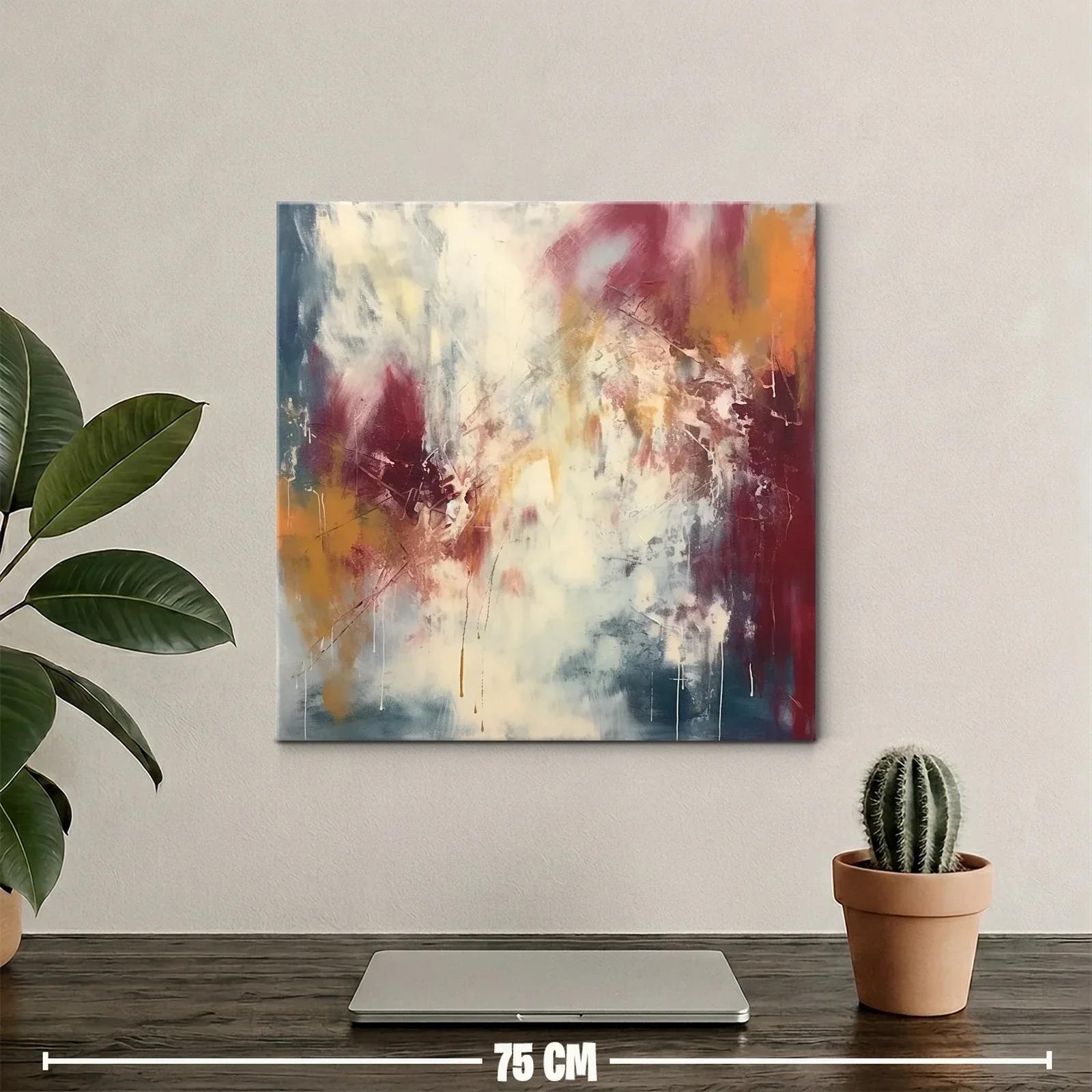 Cuadro abstracto en tonos cálidos y suaves contrastes — miniatura 2
