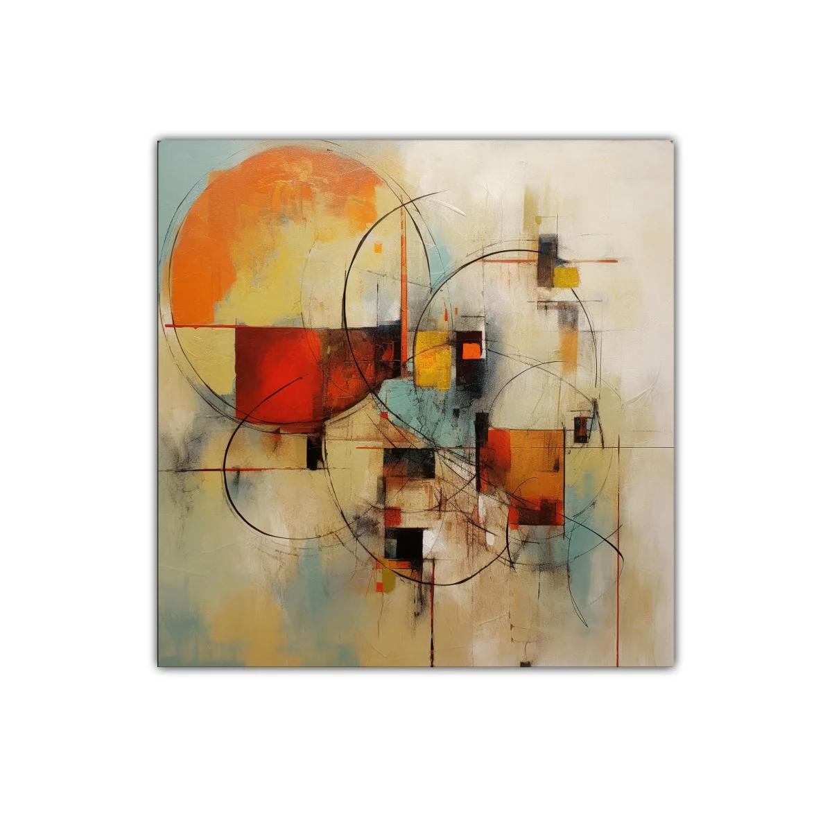 Composición abstracta en tonos cálidos y líneas dinámicas — imagen principal