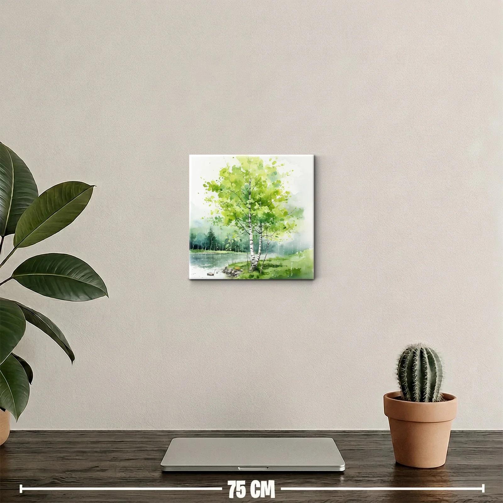 Serenidad natural junto al río con frescura y luz — miniatura 2