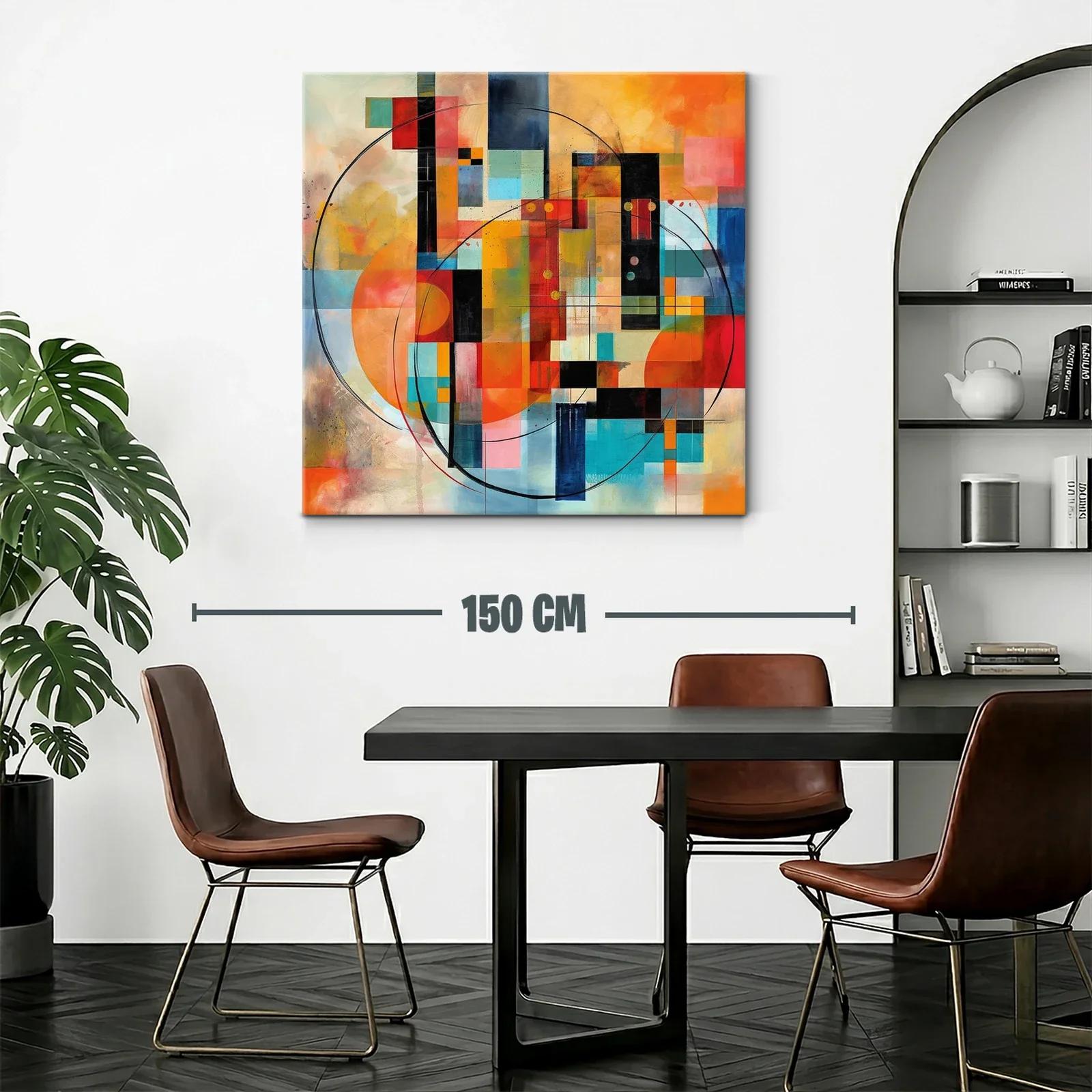 Composición abstracta con tonos cálidos y formas geométricas — miniatura 2