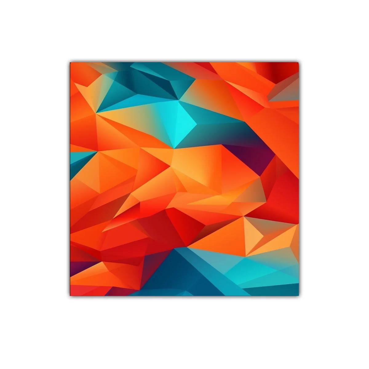 Composición geométrica vibrante con tonos cálidos y fríos — imagen principal