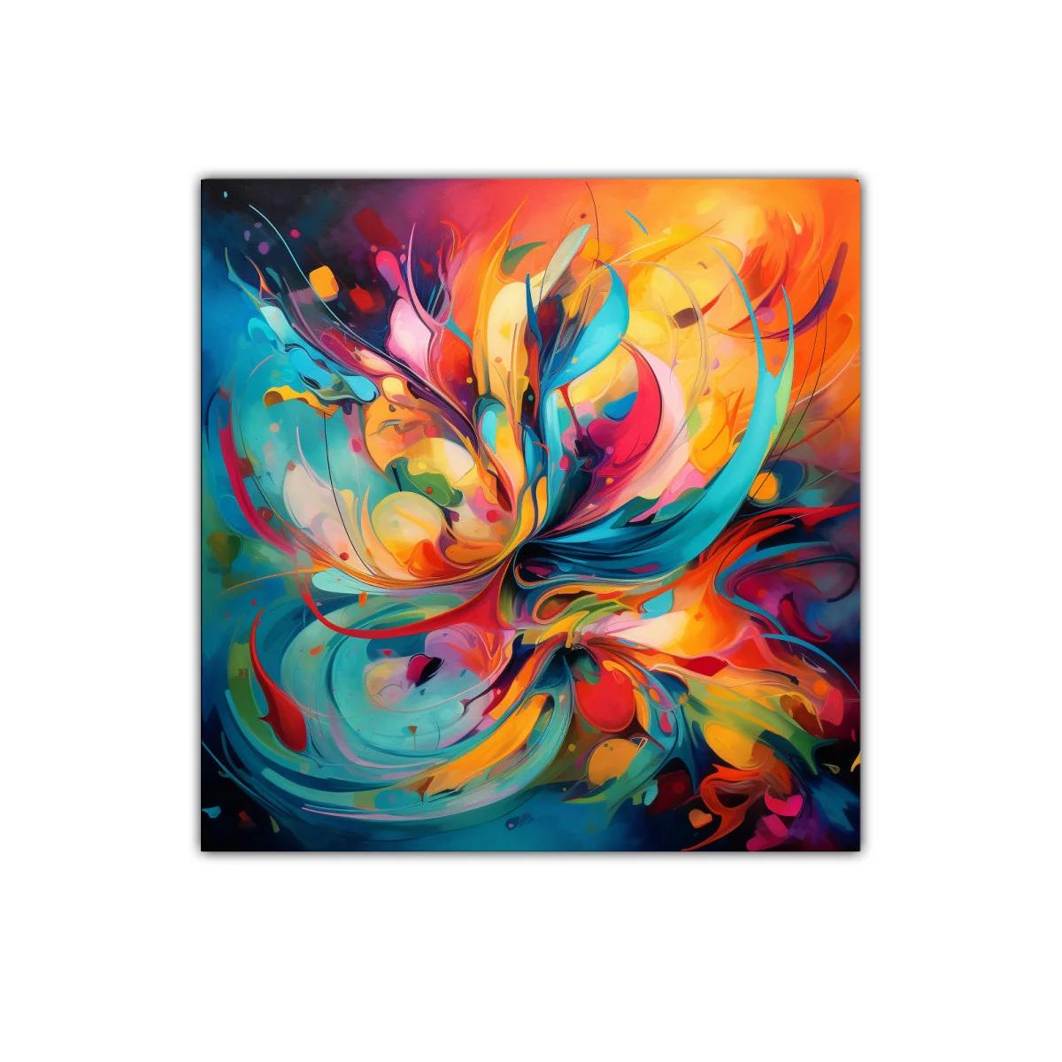 Cuadro decorativo moderno con explosión de color vibrante — imagen principal