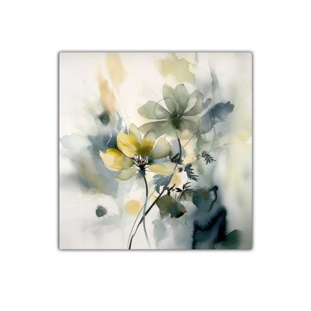 Cuadro decorativo con flores en tonos suaves y delicados
