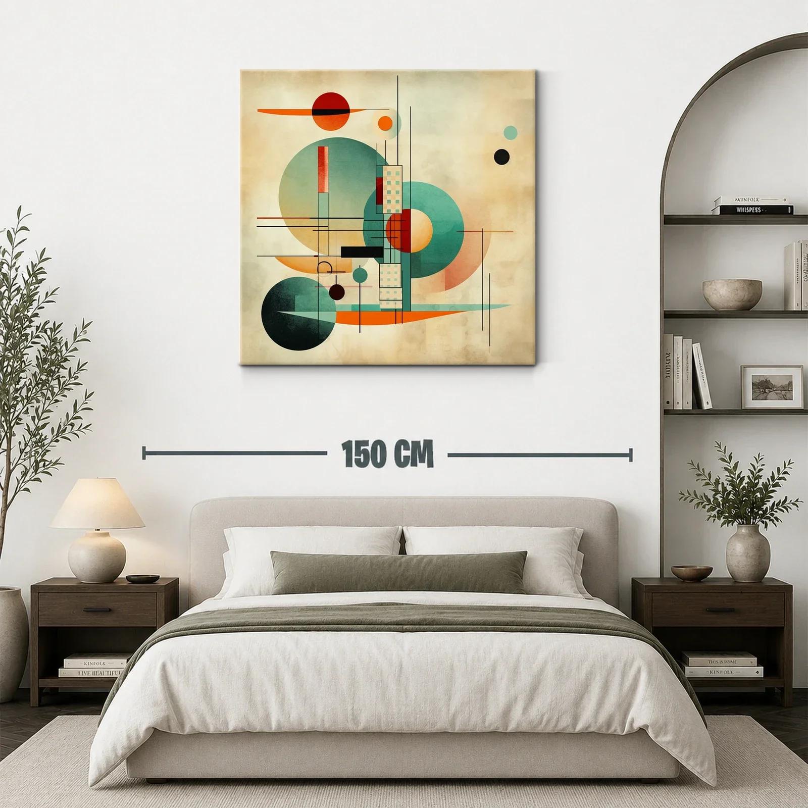 Composición abstracta con formas geométricas y tonos cálidos — miniatura 3