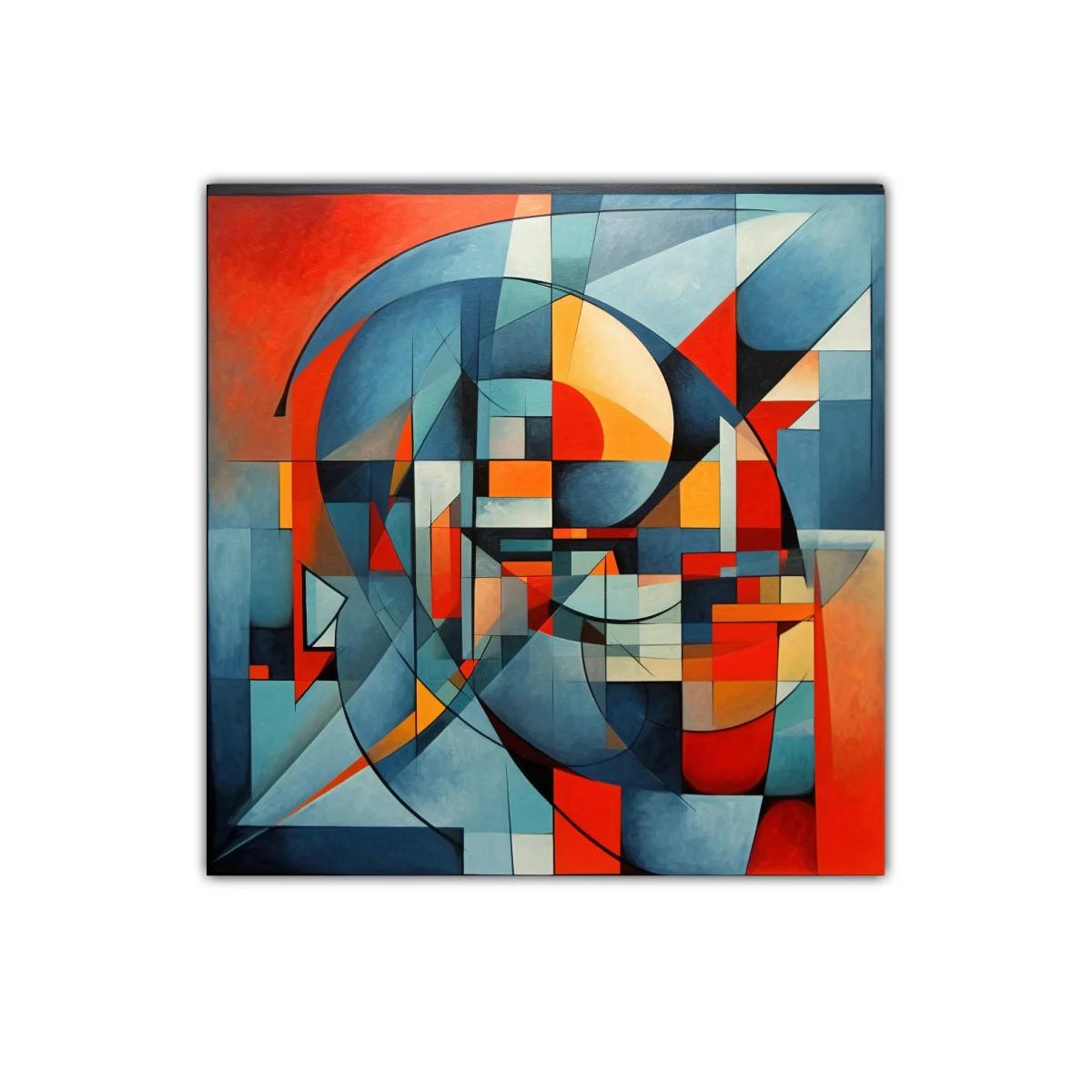 Cuadro abstracto con formas geométricas y tonos vibrantes — imagen principal