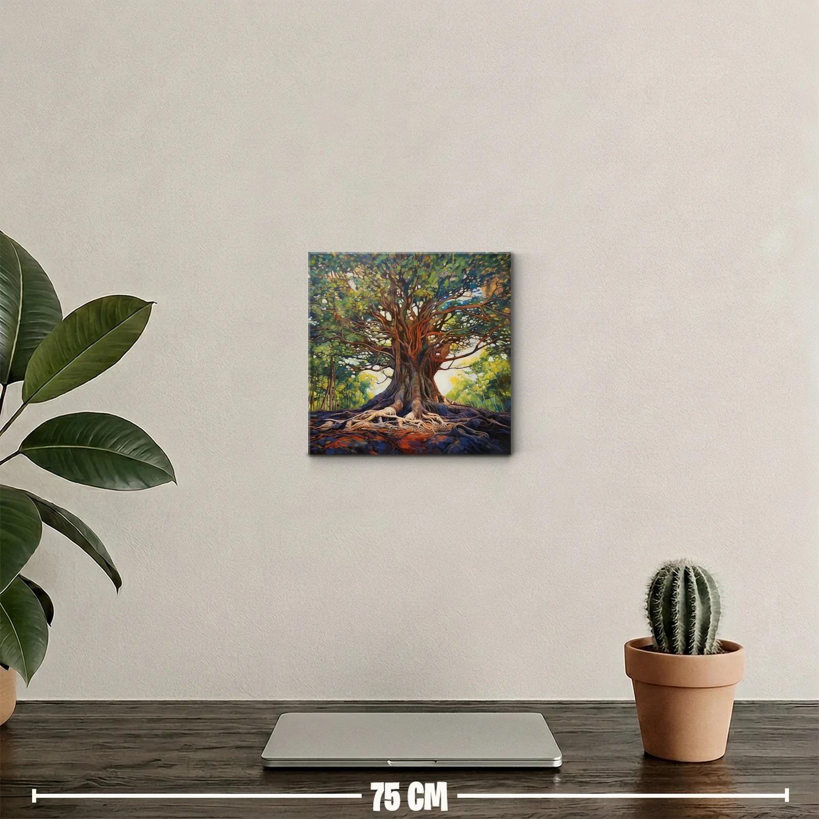 Árbol majestuoso con raíces expuestas y follaje vibrante — miniatura 2