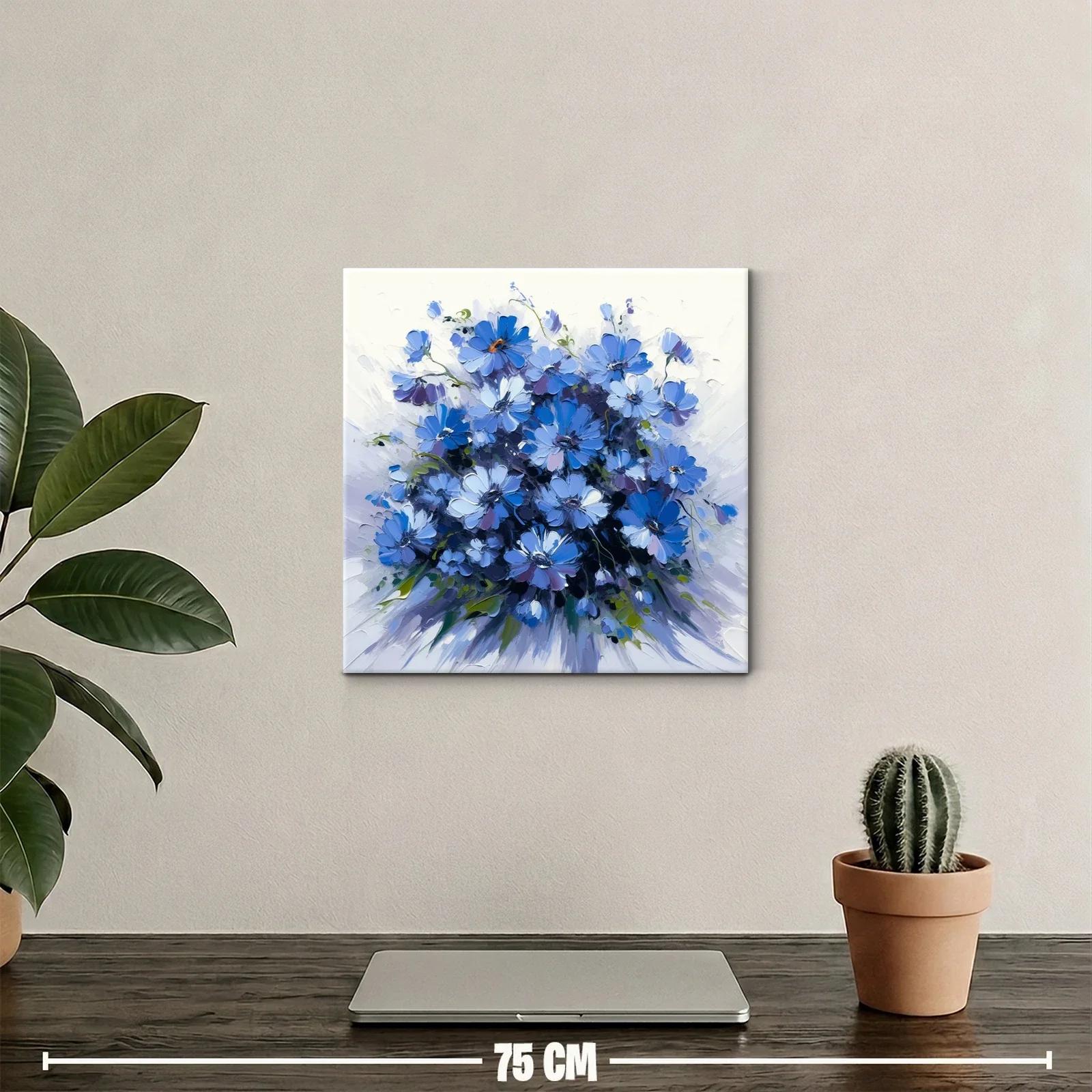 Bouquet de flores en tonos azules y lilas vibrantes — miniatura 2