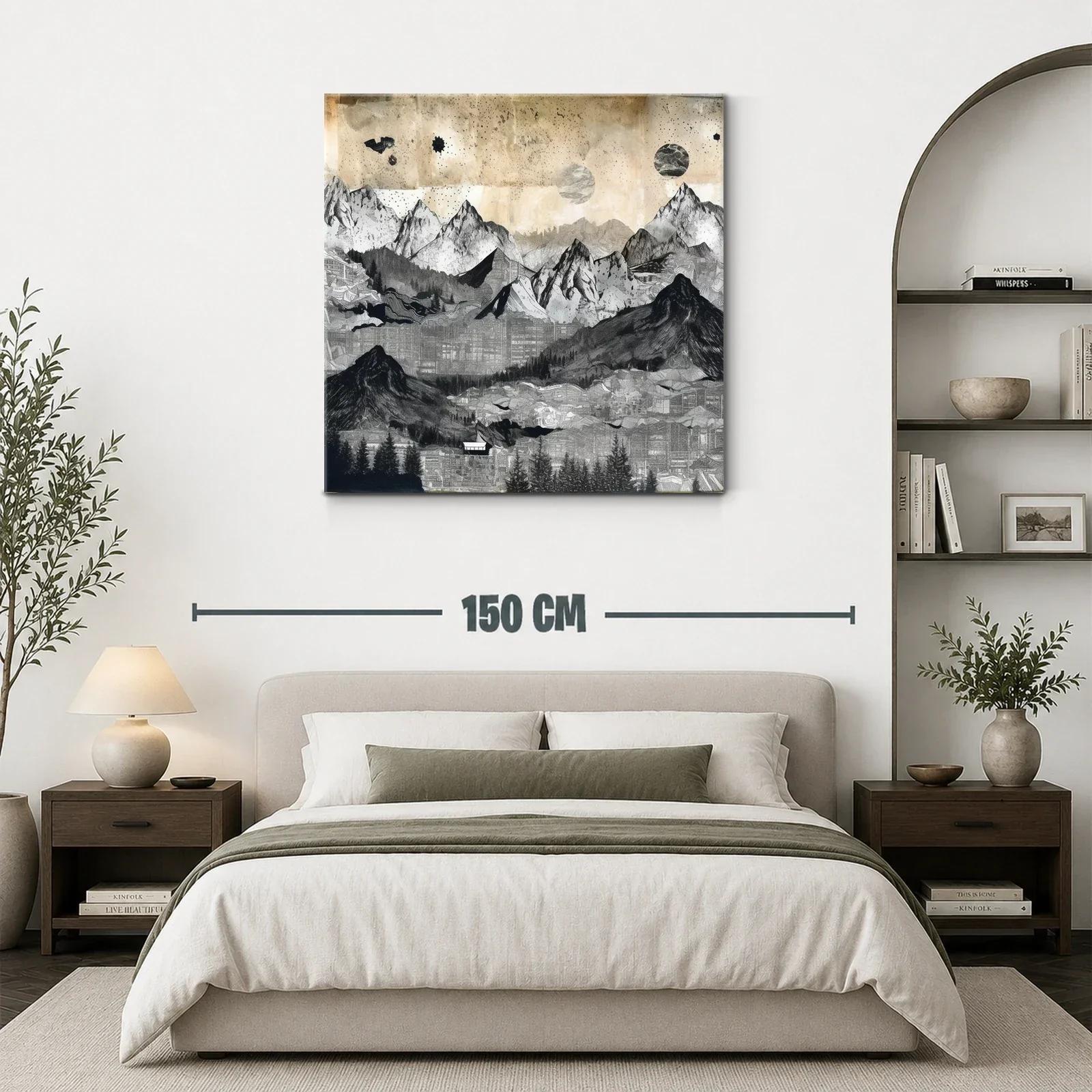 Montañas abstractas con contrastes en tonalidades neutras — miniatura 3