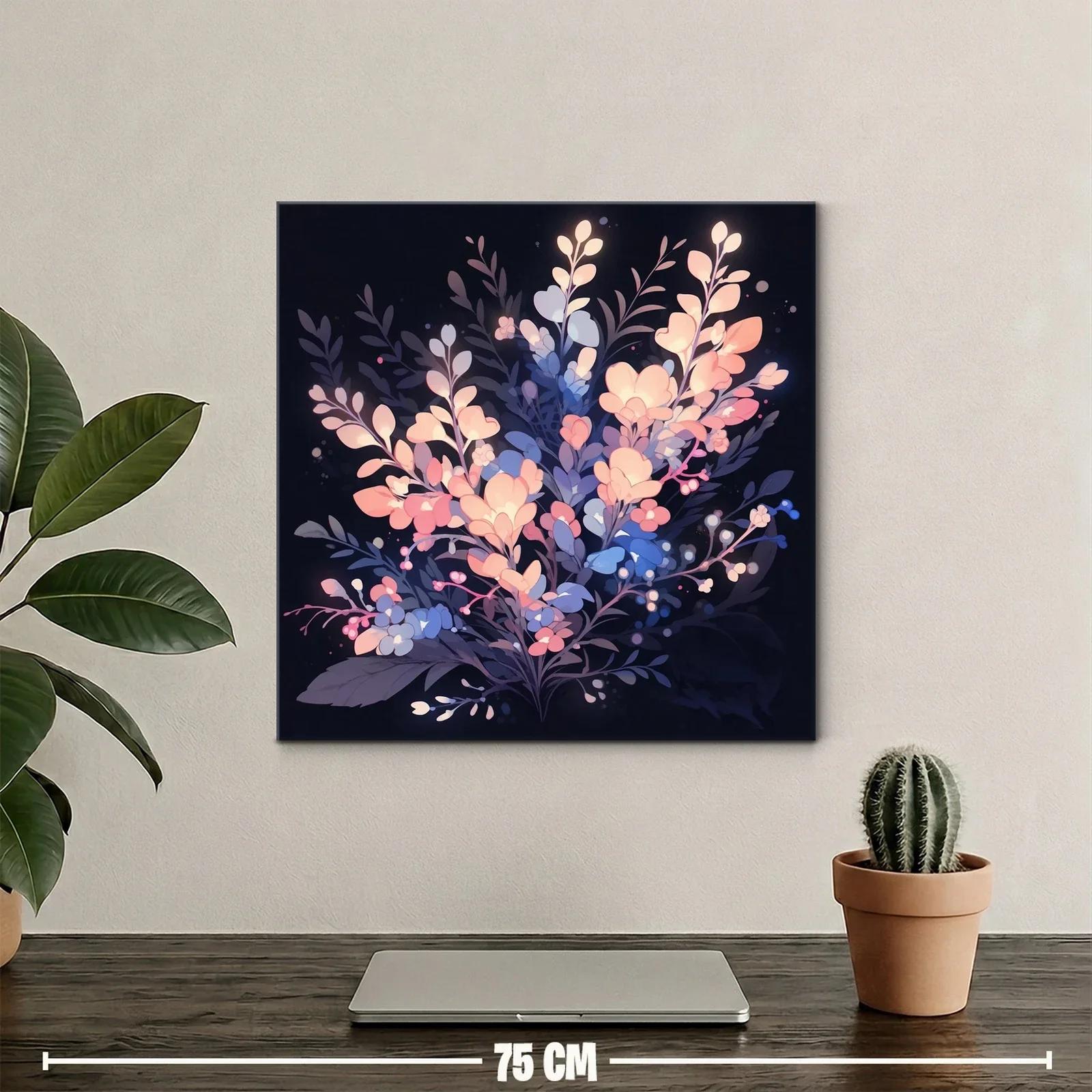 Ramo floral delicado con tonos pastel sobre fondo oscuro — miniatura 2