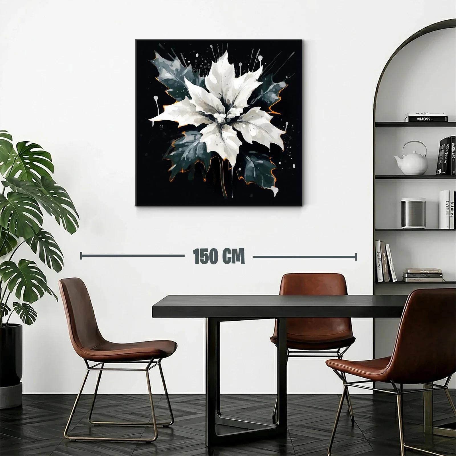 Flor blanca sobre fondo oscuro con detalles vibrantes — miniatura 2