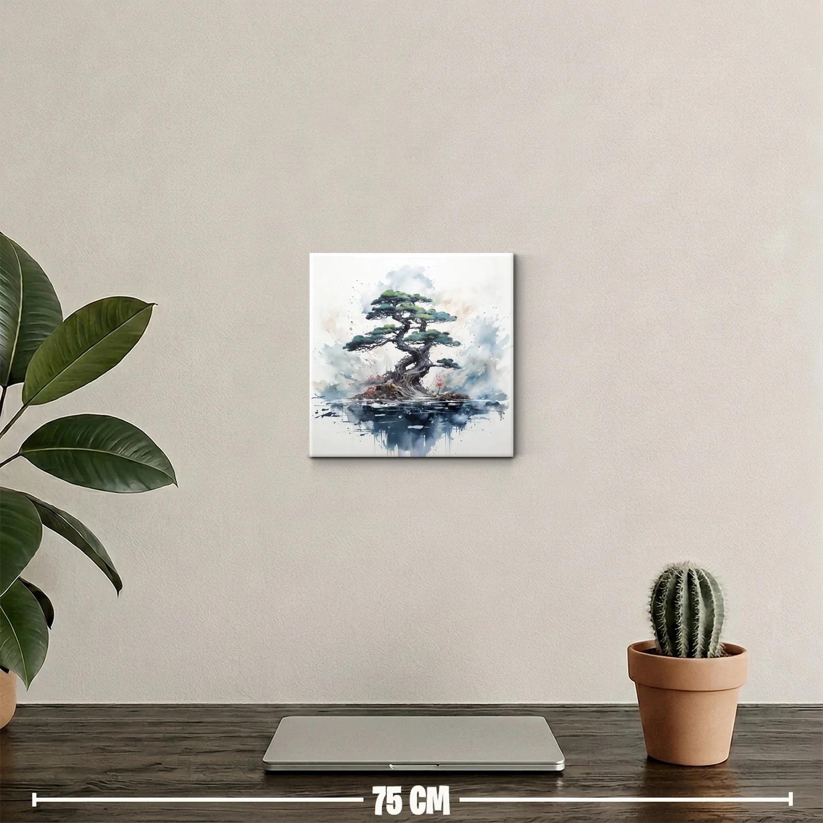 Árbol bonsái en atmósfera acuática y serena — miniatura 2