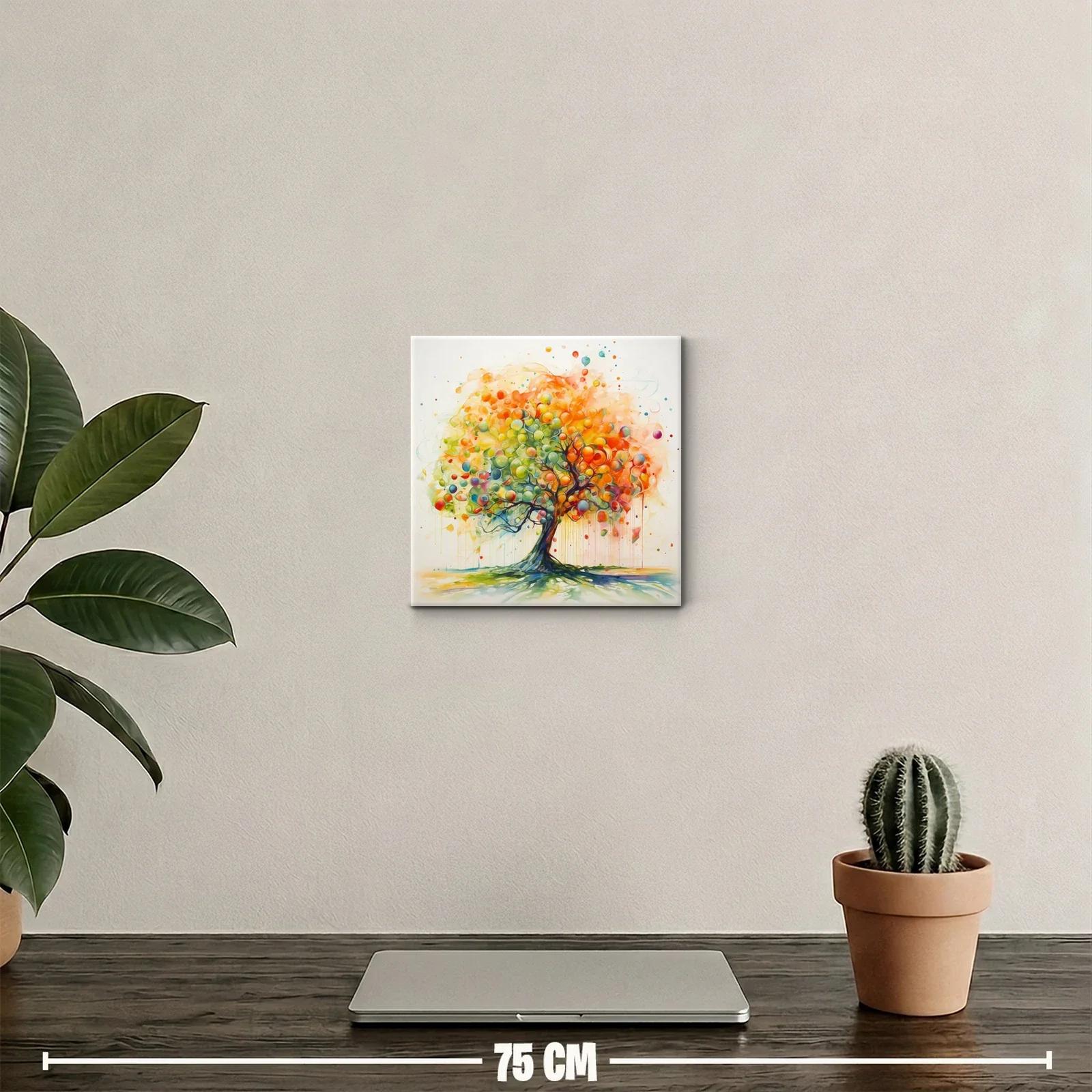 Árbol colorido con esfera vibrante y esencia vital — miniatura 2
