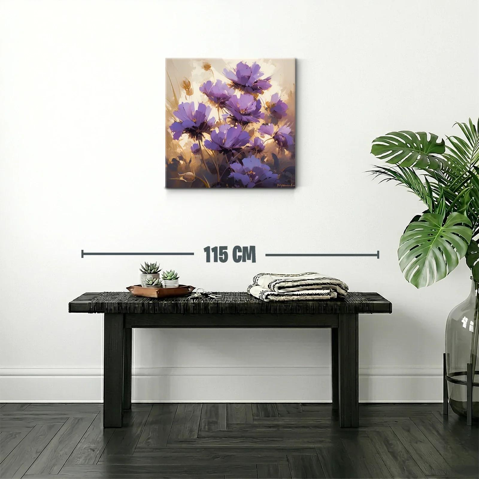Flores lilas vibrantes con fondo cálido y luminoso — miniatura 2