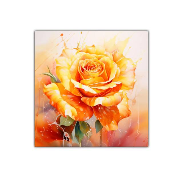 Vibrante rosa amarilla con toques cálidos y luminosos