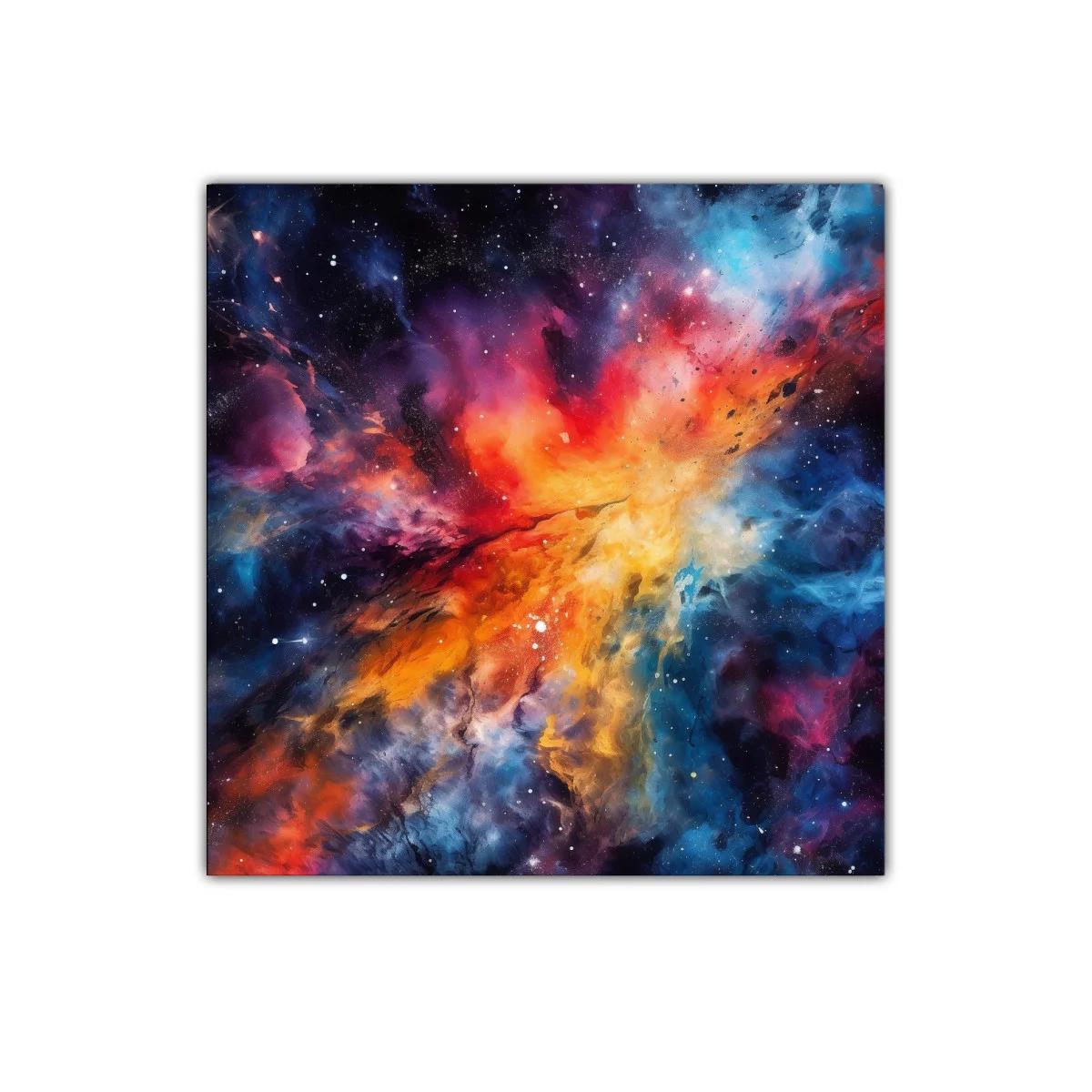 Estallido de colores intensos en galaxia vibrante