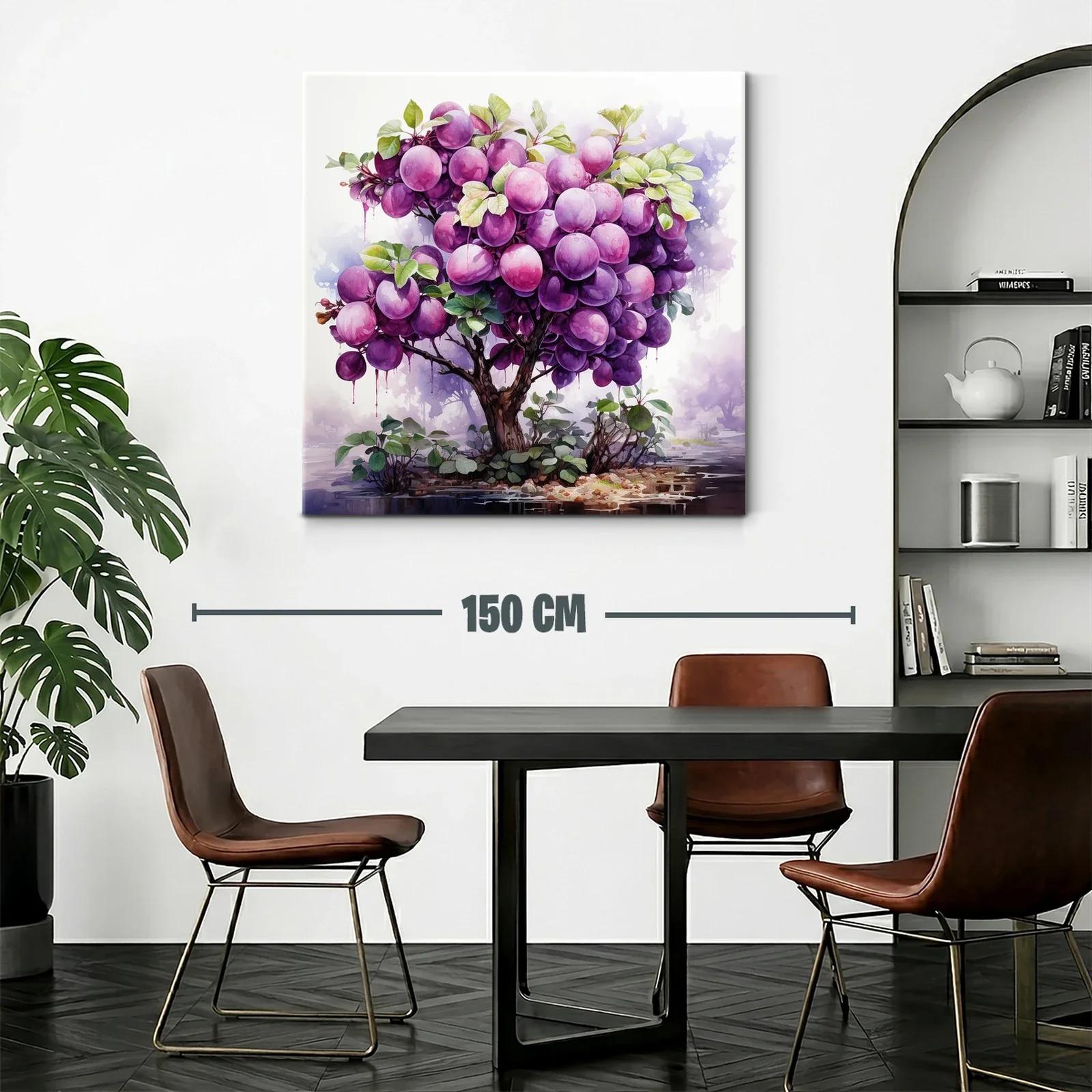 Árbol Frutal con Esferas Violetas en Paisaje Místico — miniatura 2