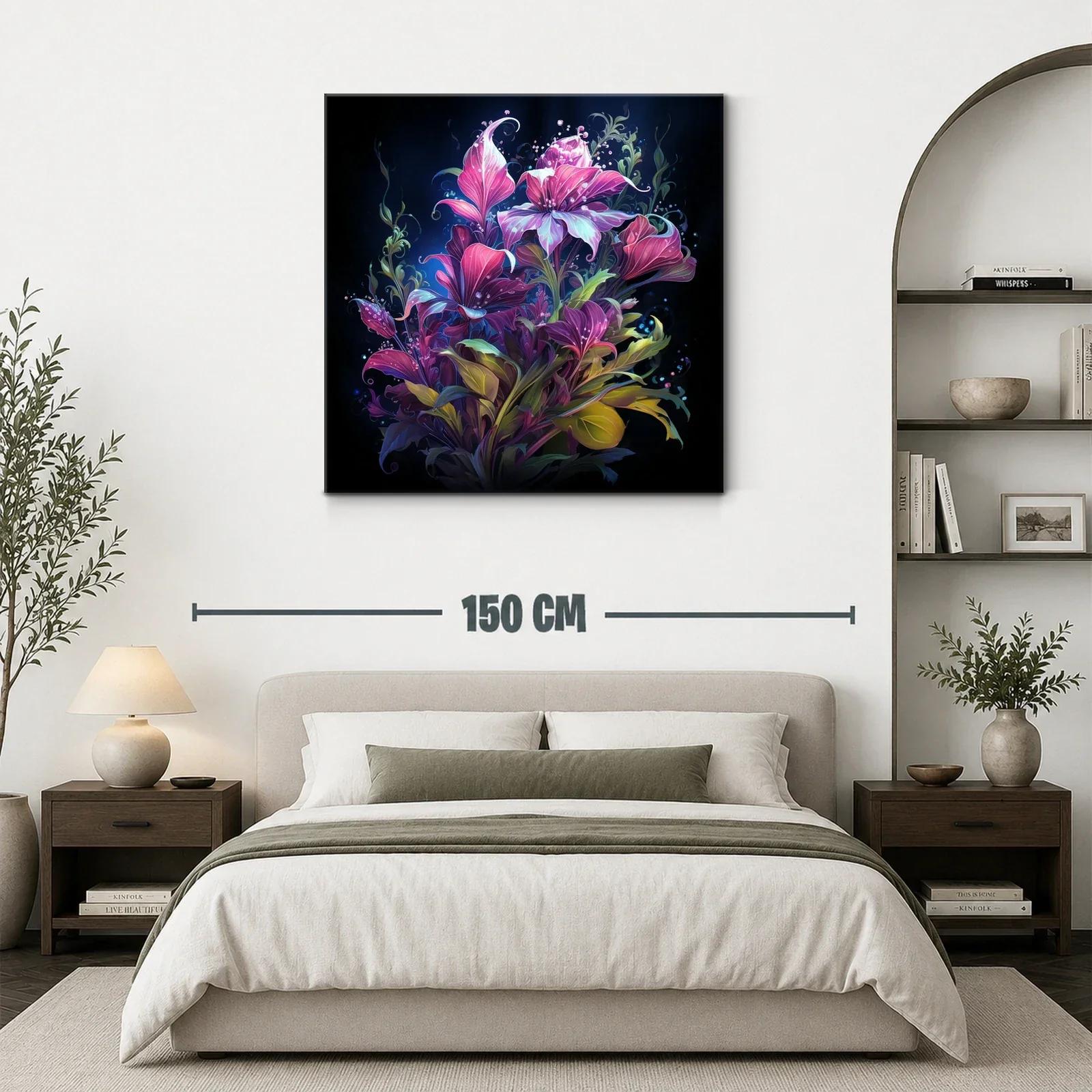 Exuberante composición floral vibrante en tonos intensos — miniatura 3