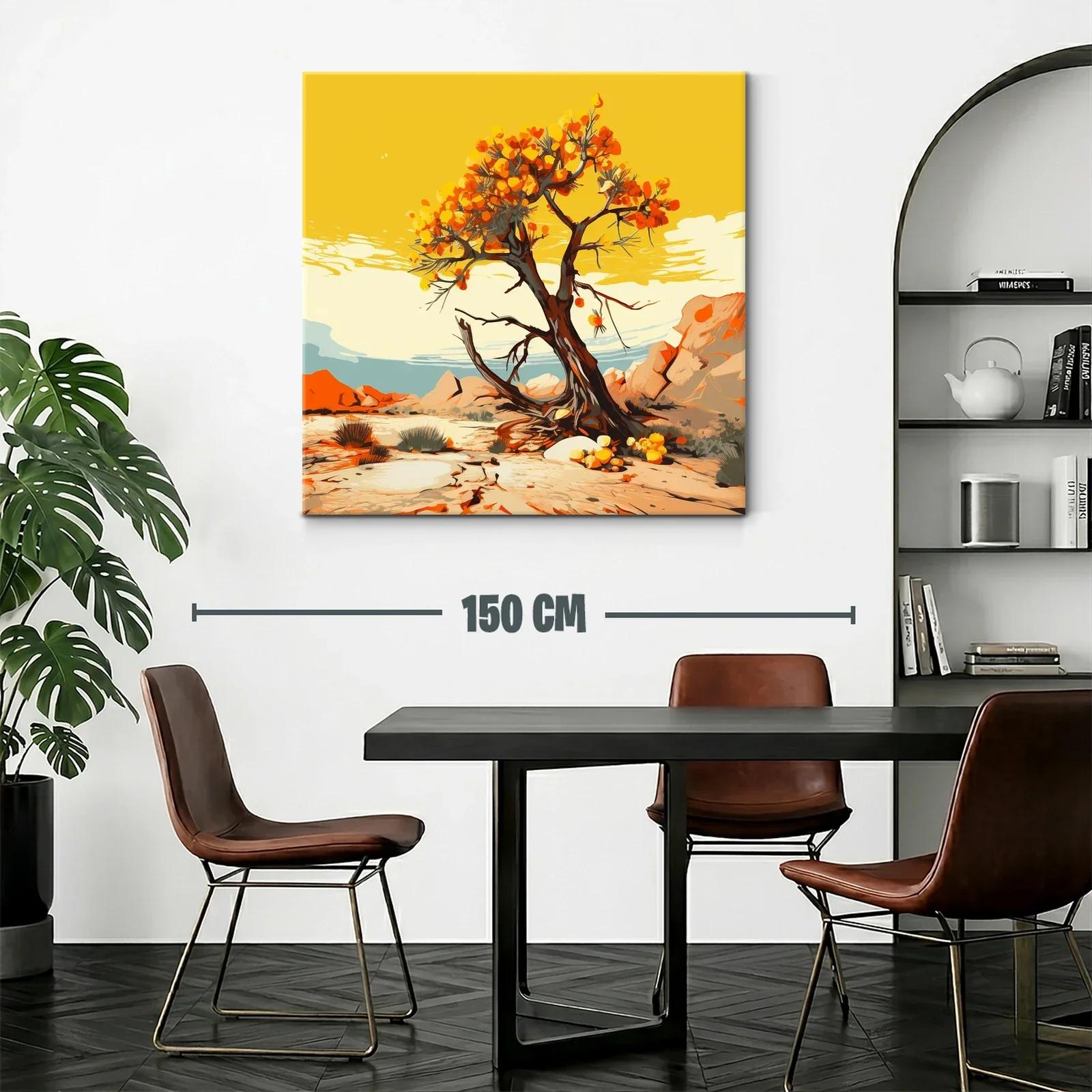 Árbol solitario con tonos cálidos en paisaje desértico — miniatura 2
