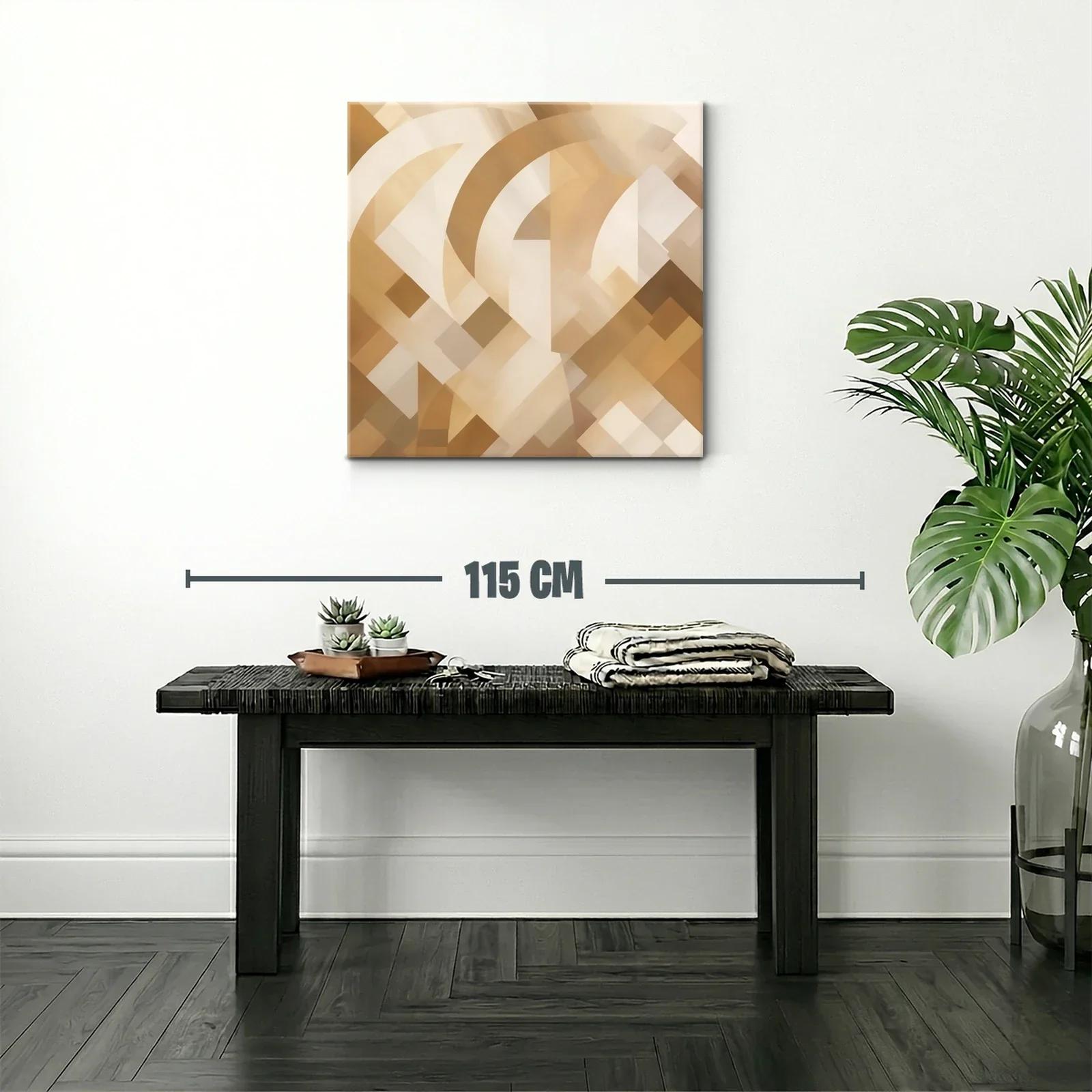 Composición geométrica en tonos tierra y beige — miniatura 2