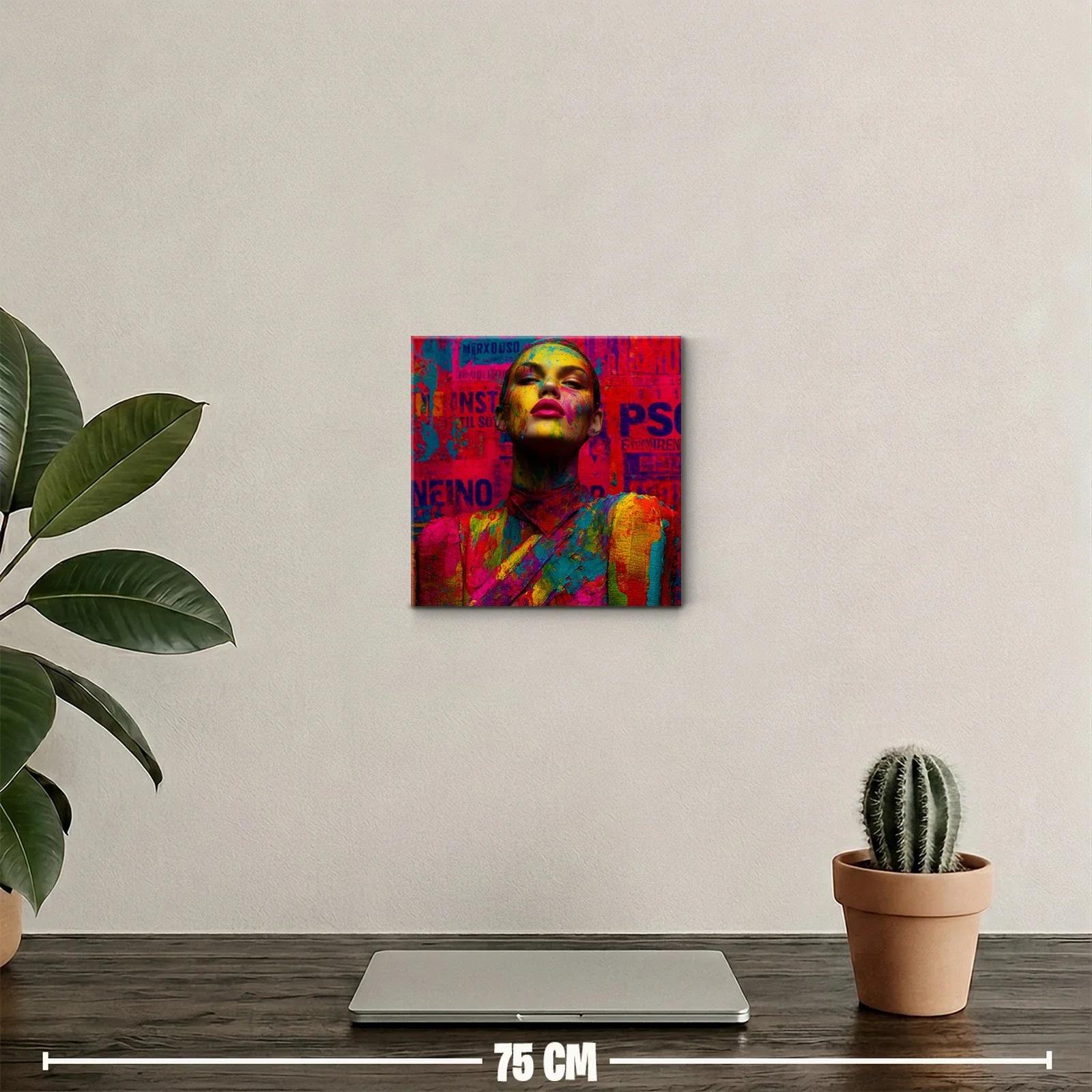 Expresividad vibrante con rostro lleno de color y actitud — miniatura 2