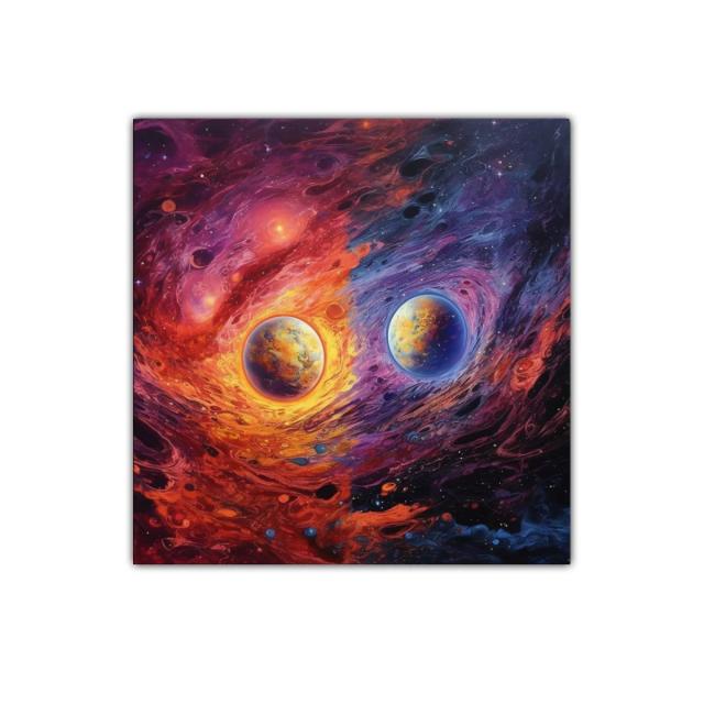Planetas gemelos en danza cósmica de fuego y hielo