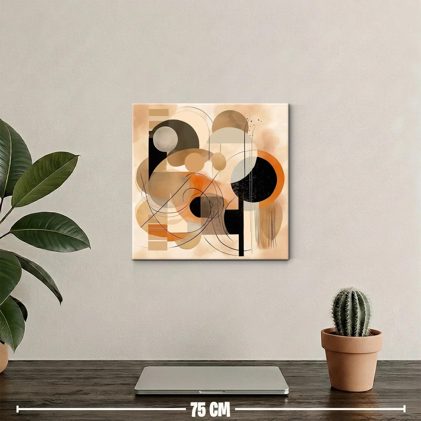 Composición abstracta con formas geométricas y tonos cálidos — miniatura 2