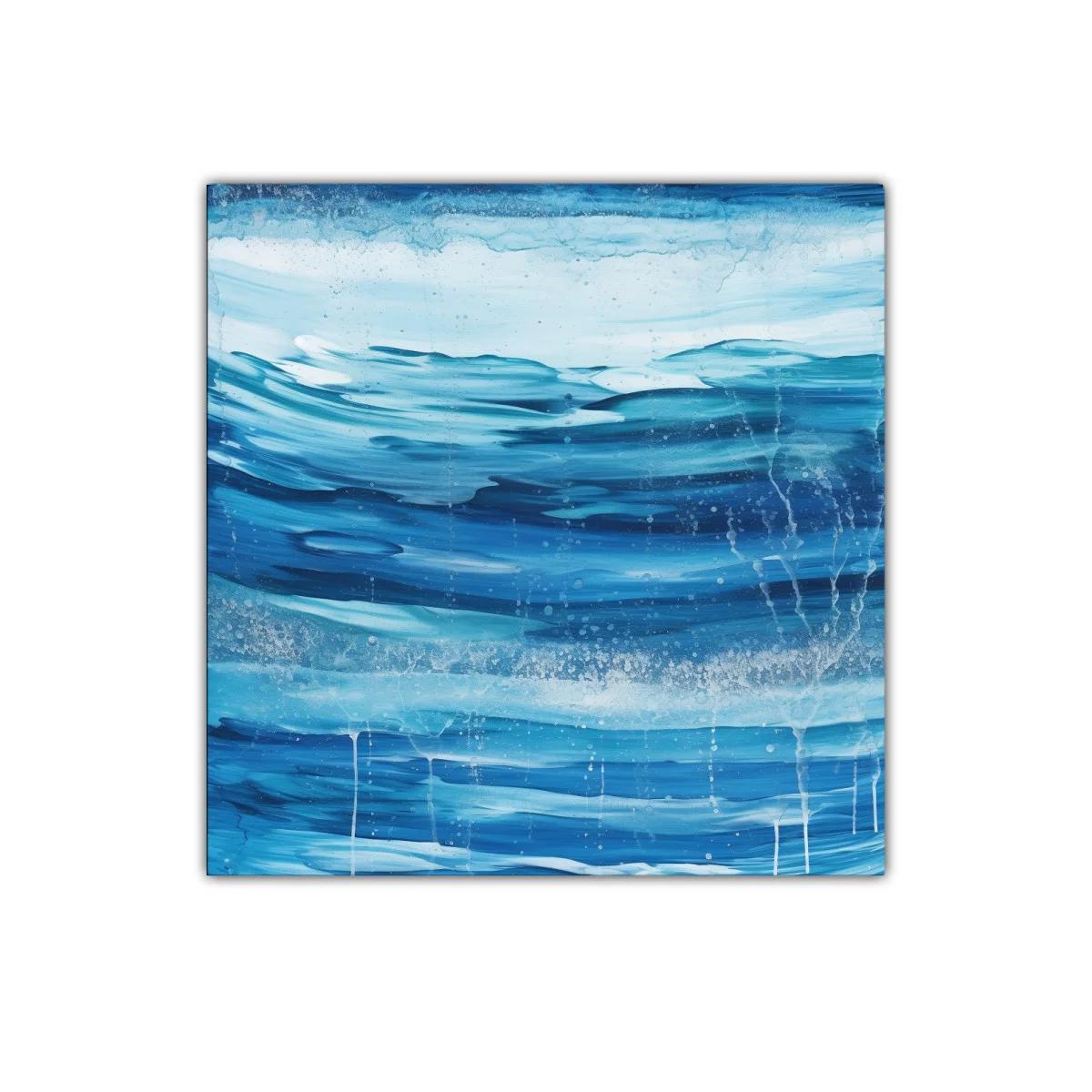 Cuadro abstracto inspirado en el movimiento del agua azul — imagen principal